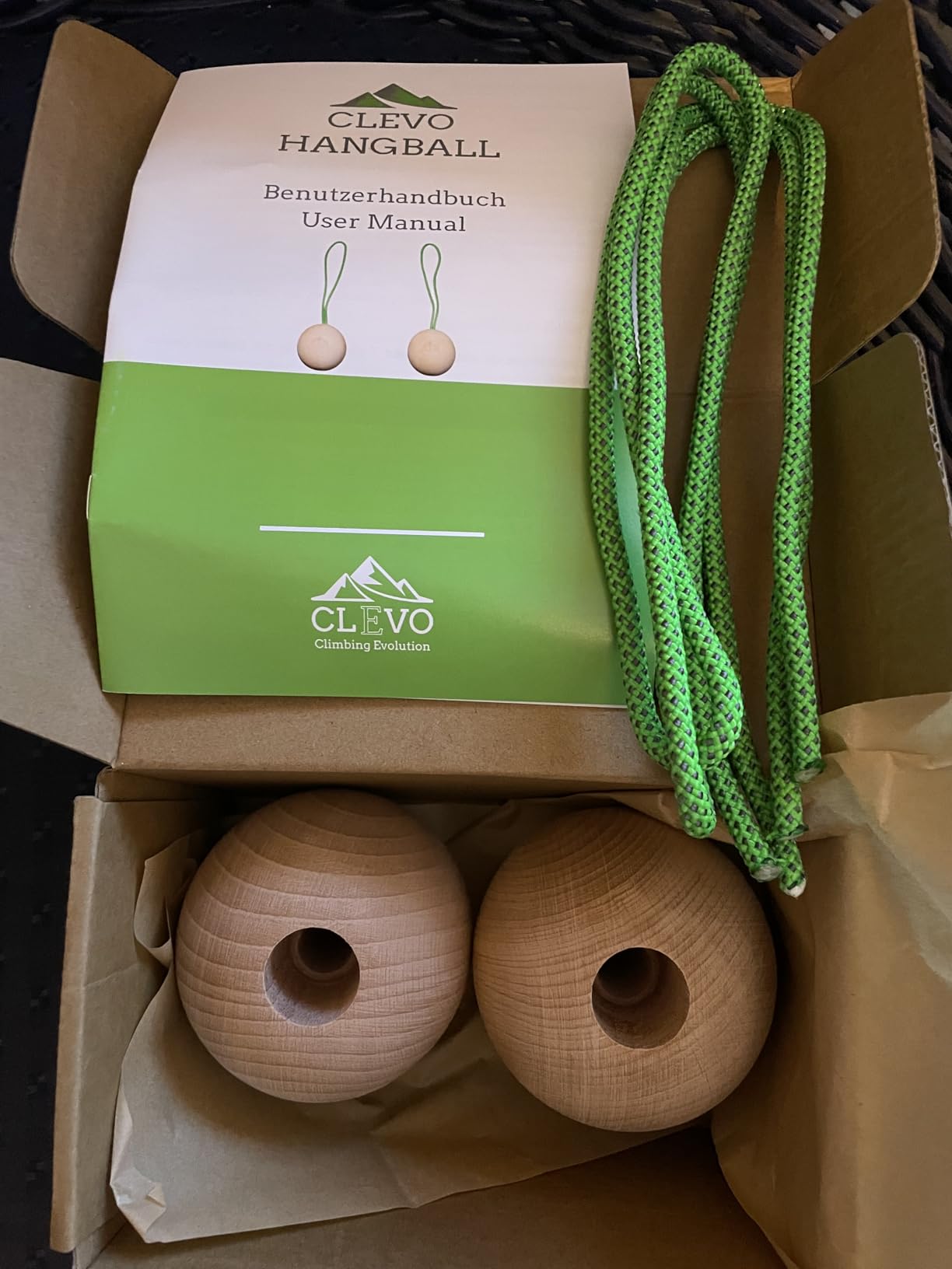 CLEVO Hangball Kletterkugeln Holz Griffkraft-Trainer Boulder