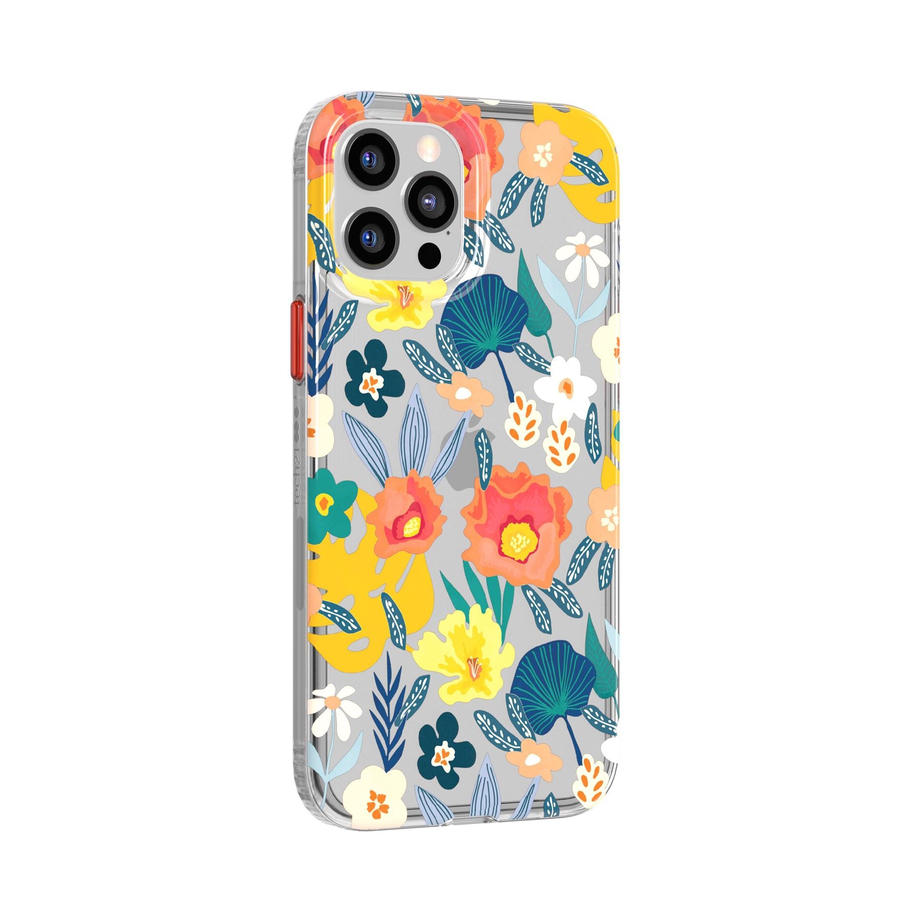 Tech21 EvoArt iPhone 12 Pro Max Hülle Tangerine Orange Blumen