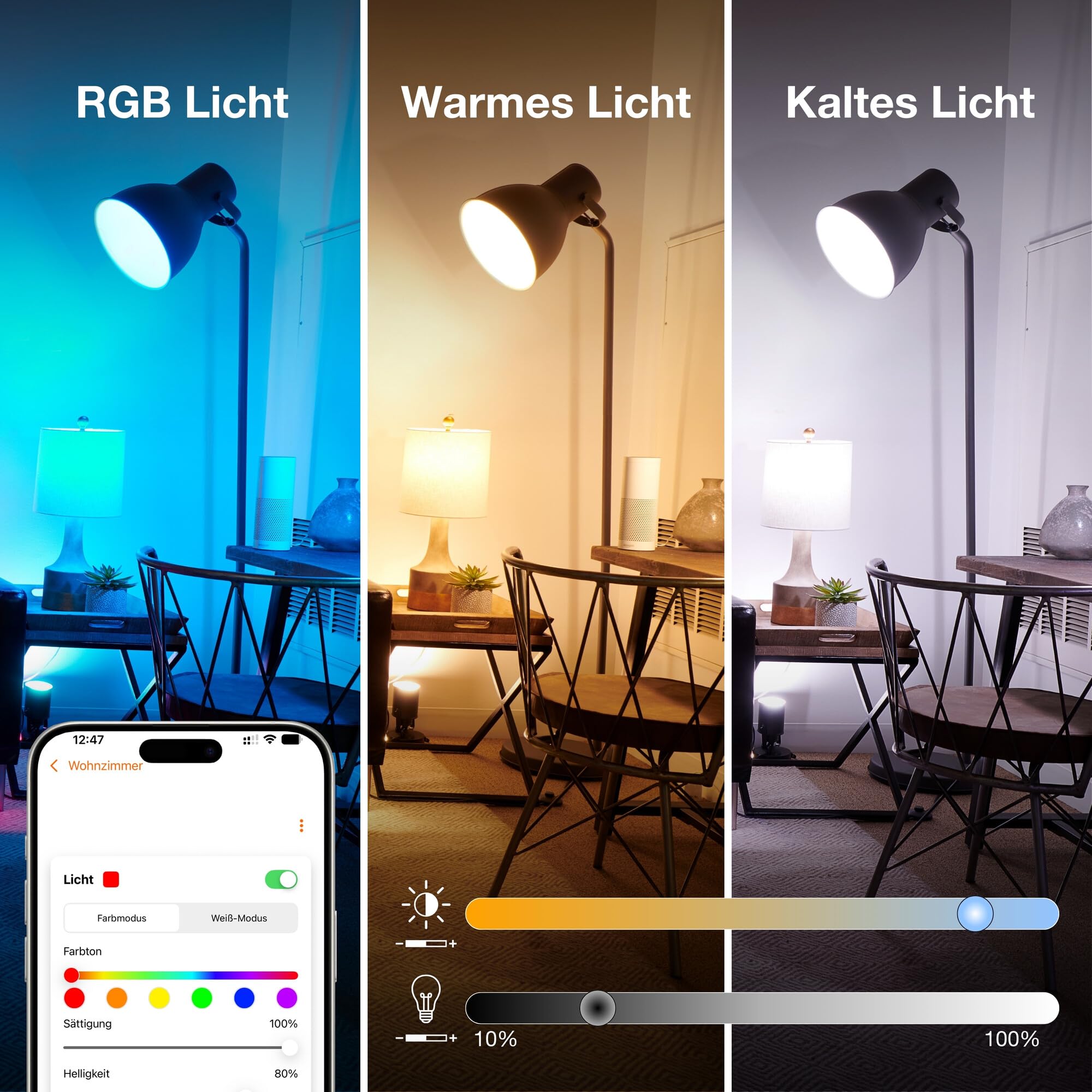 ams OSRAM SMART+ Globe LED-Lampe E14 RGBW 2er Pack