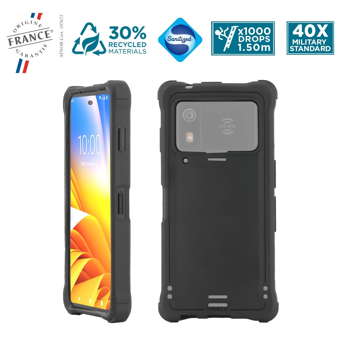 Mobilis Protech Zebra EM45 Hülle Schwarz stoßfest