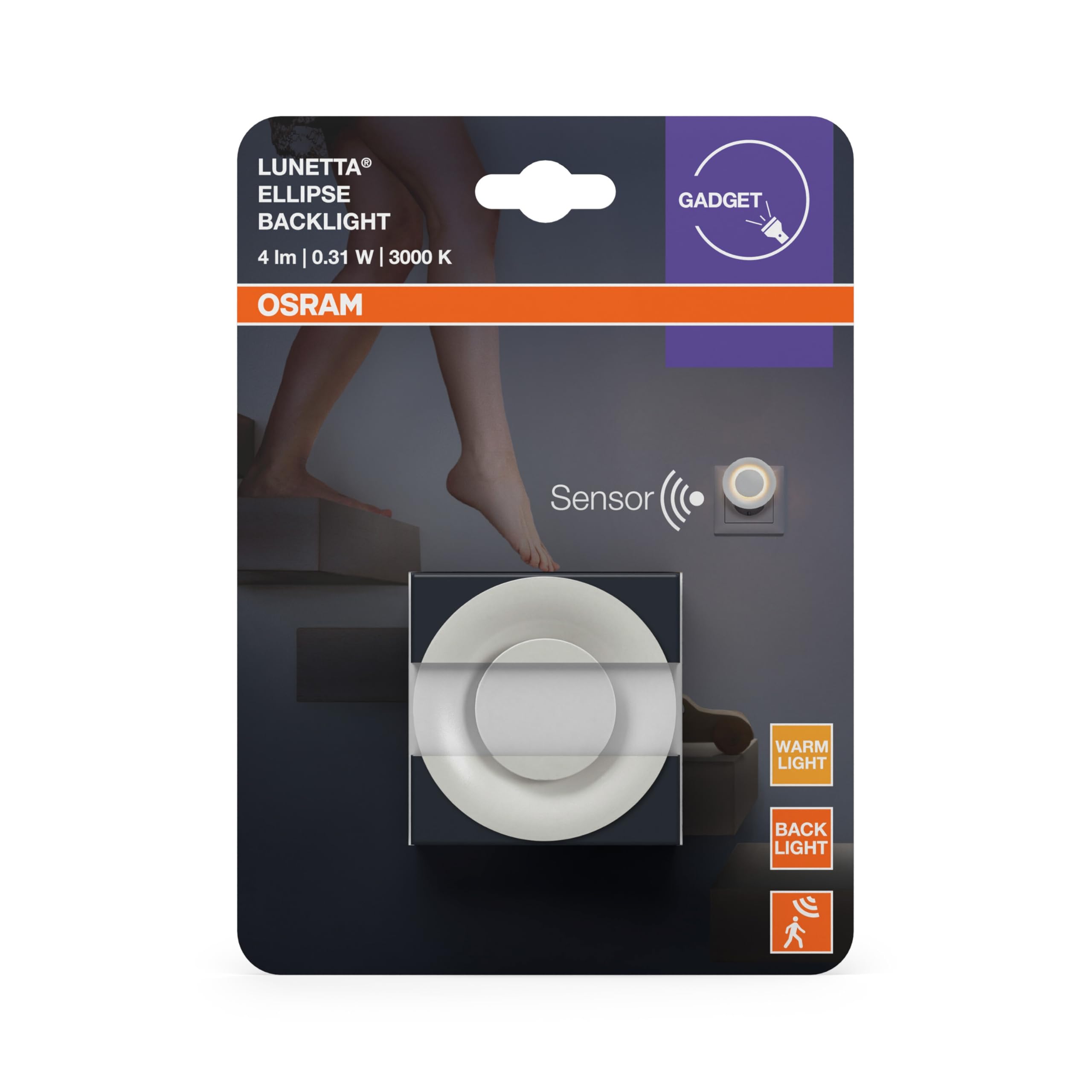 OSRAM SMART+ Lunetta Backlight Ellipse Nachtlicht Weiß Warmweiß