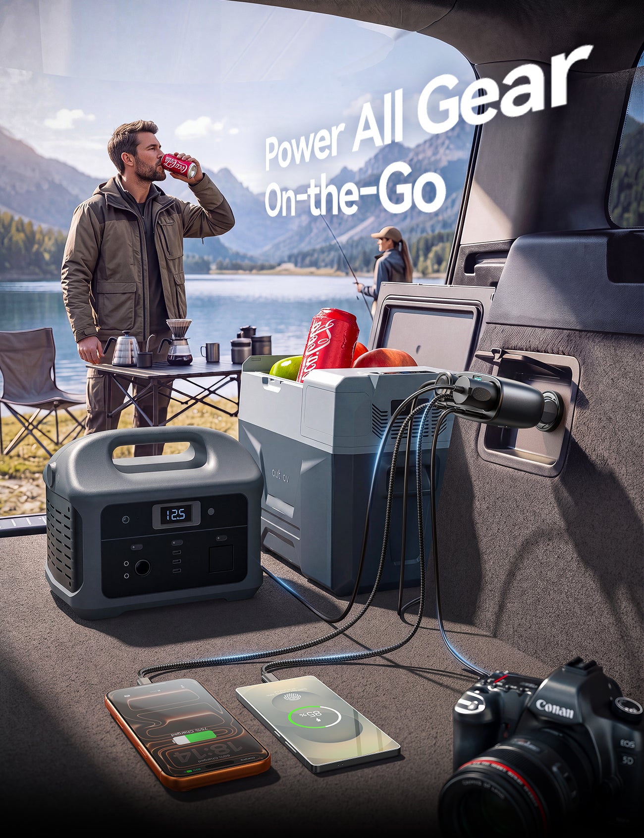 JOYROOM CL51 225W Kfz-Verteiler Space Gray 7-in-1 mit 5 USB
