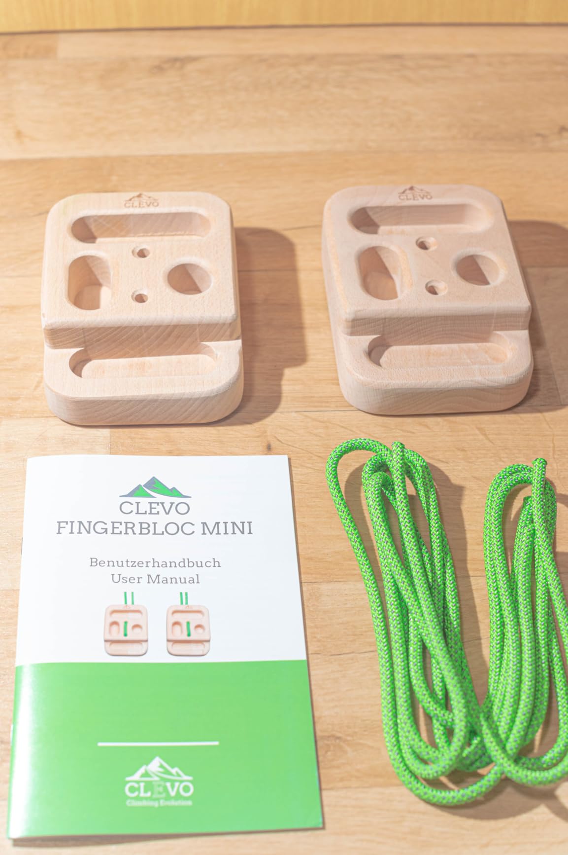CLEVO Finger Bloc Mini Hangboard Holz tragbar