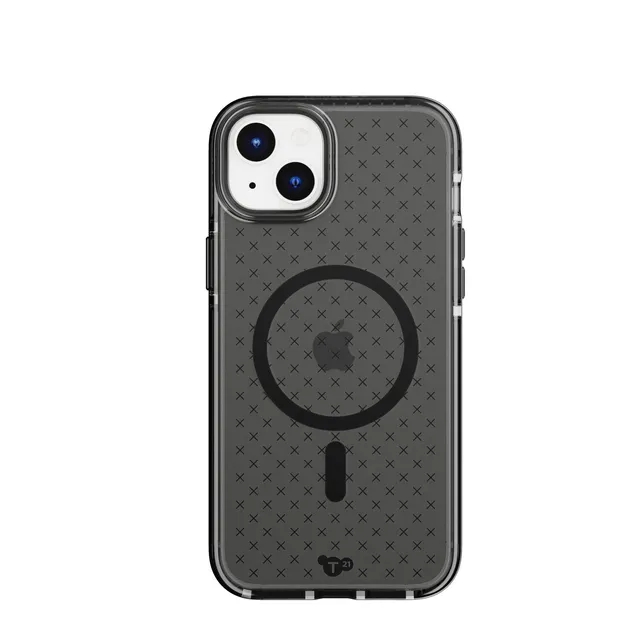 Tech21 Evo Check iPhone 15 Plus Hülle Smokey Black MagSafe