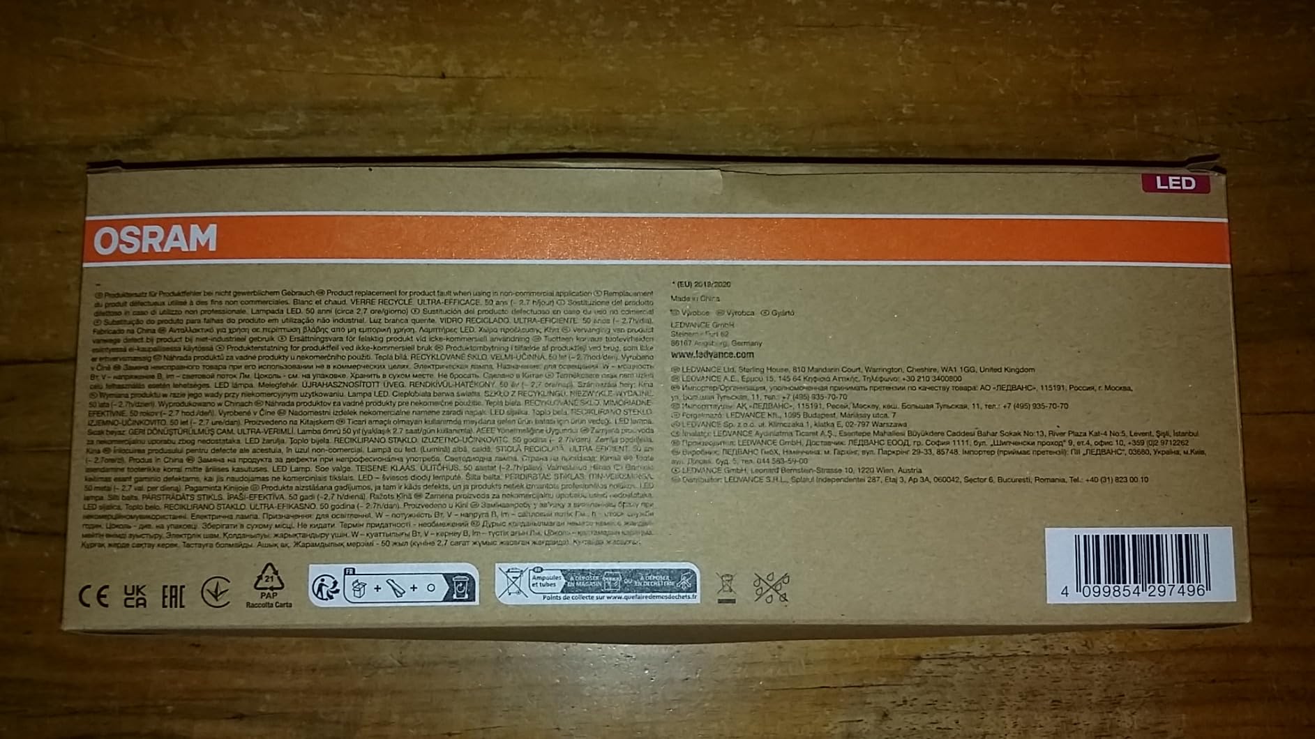 OSRAM SMART+ Filament LED-Birne E27 100W 5er-Pack warmweiß