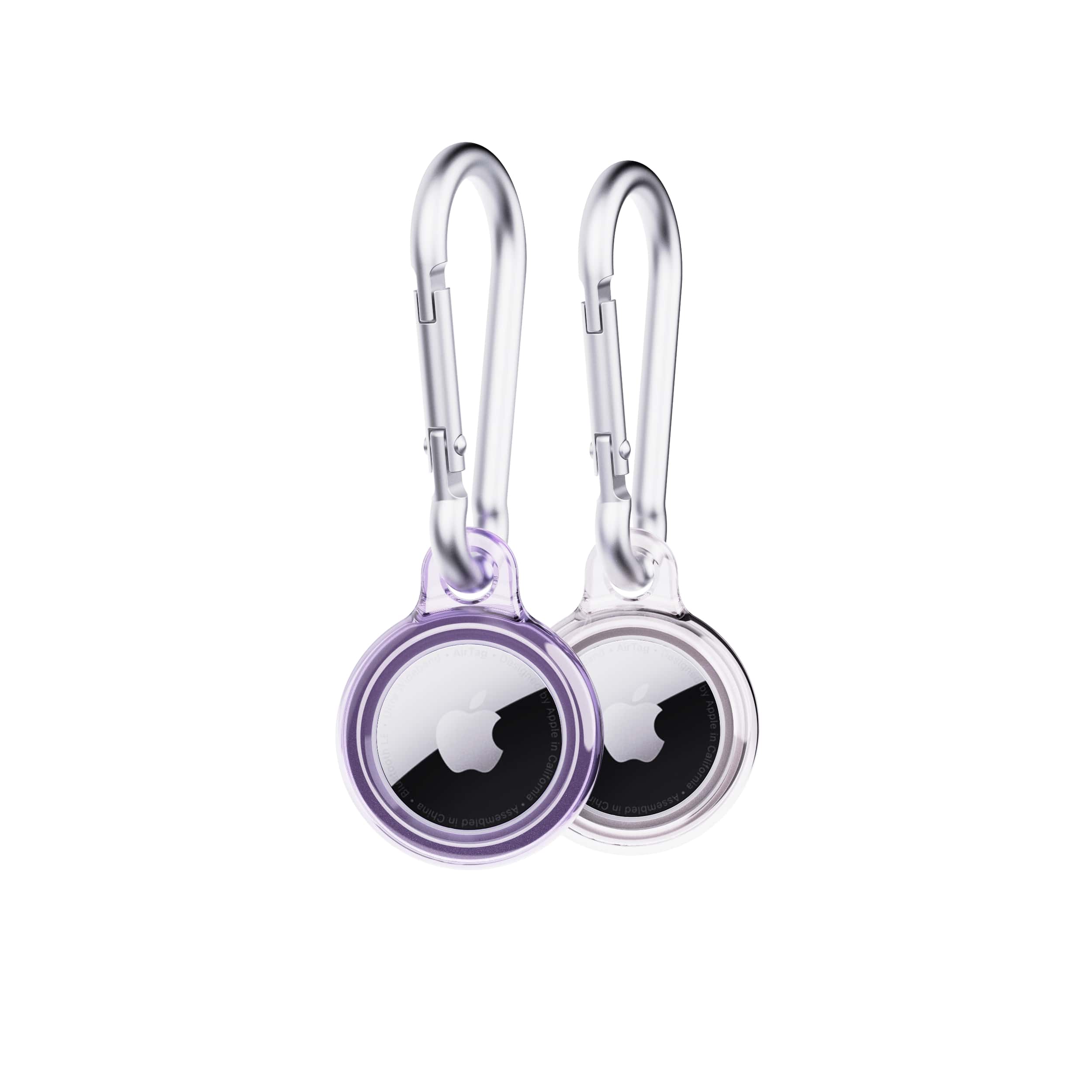 Tech21 EvoPop AirTag Hülle 2er Set Diamond Dust Clear