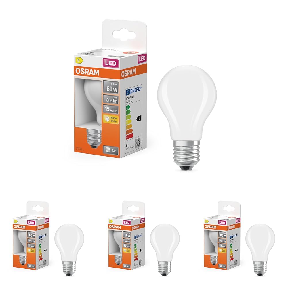 ams OSRAM Star A60 Filament LED-Lampe E27 matt warmweiß