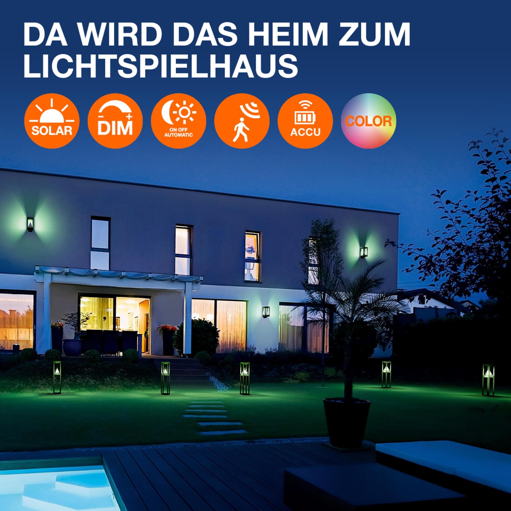 ams OSRAM ENDURA Butterfly Solar-Flutlicht 4W schwarz