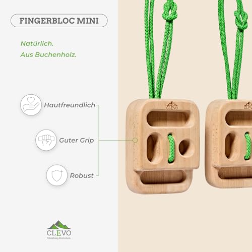 CLEVO Finger Bloc Mini Hangboard Holz tragbar