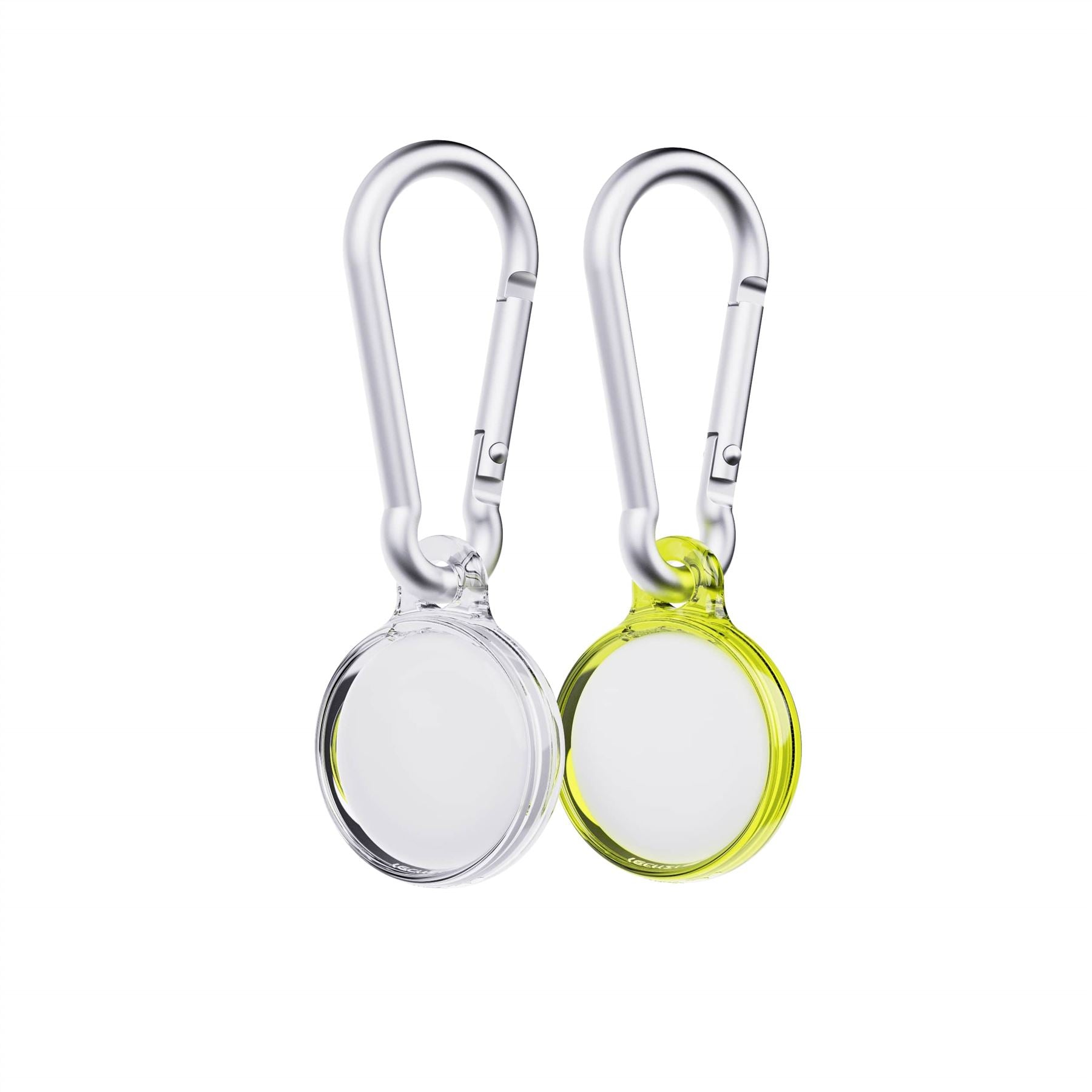 Tech21 EvoPop AirTag Hülle 2er Cyber Lime Clear Anhänger