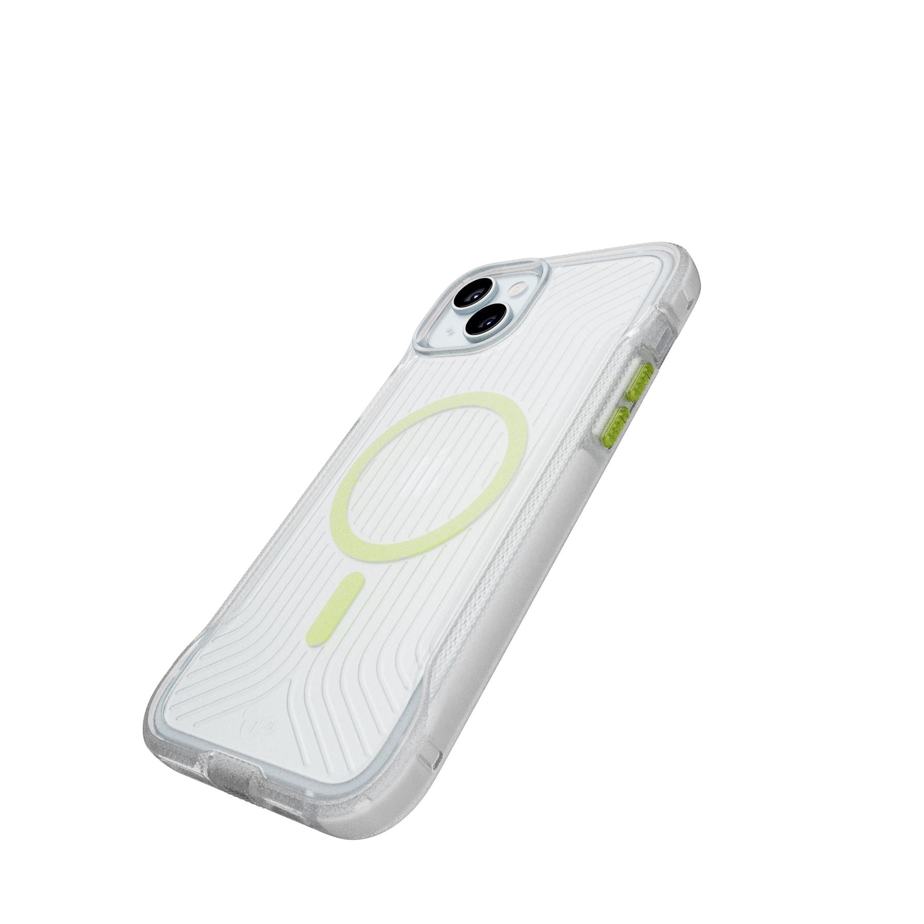 Tech21 FlexPro iPhone 15 Plus Hülle Clear Glow in the Dark MagSafe