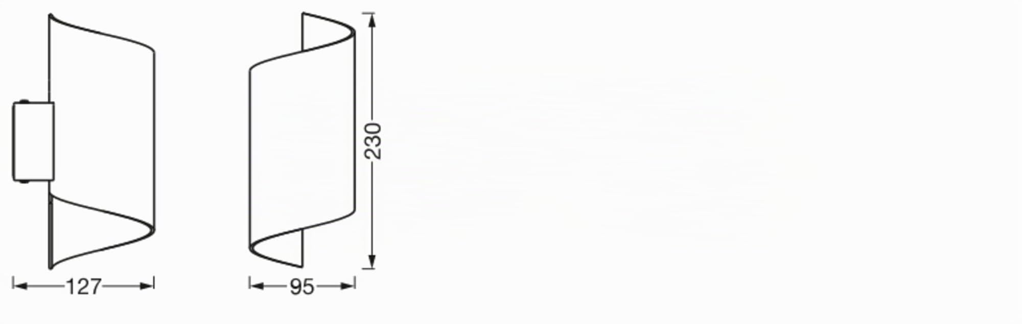 OSRAM SMART+ Wall Twist LED-Wandleuchte schwarz 20x11cm TW