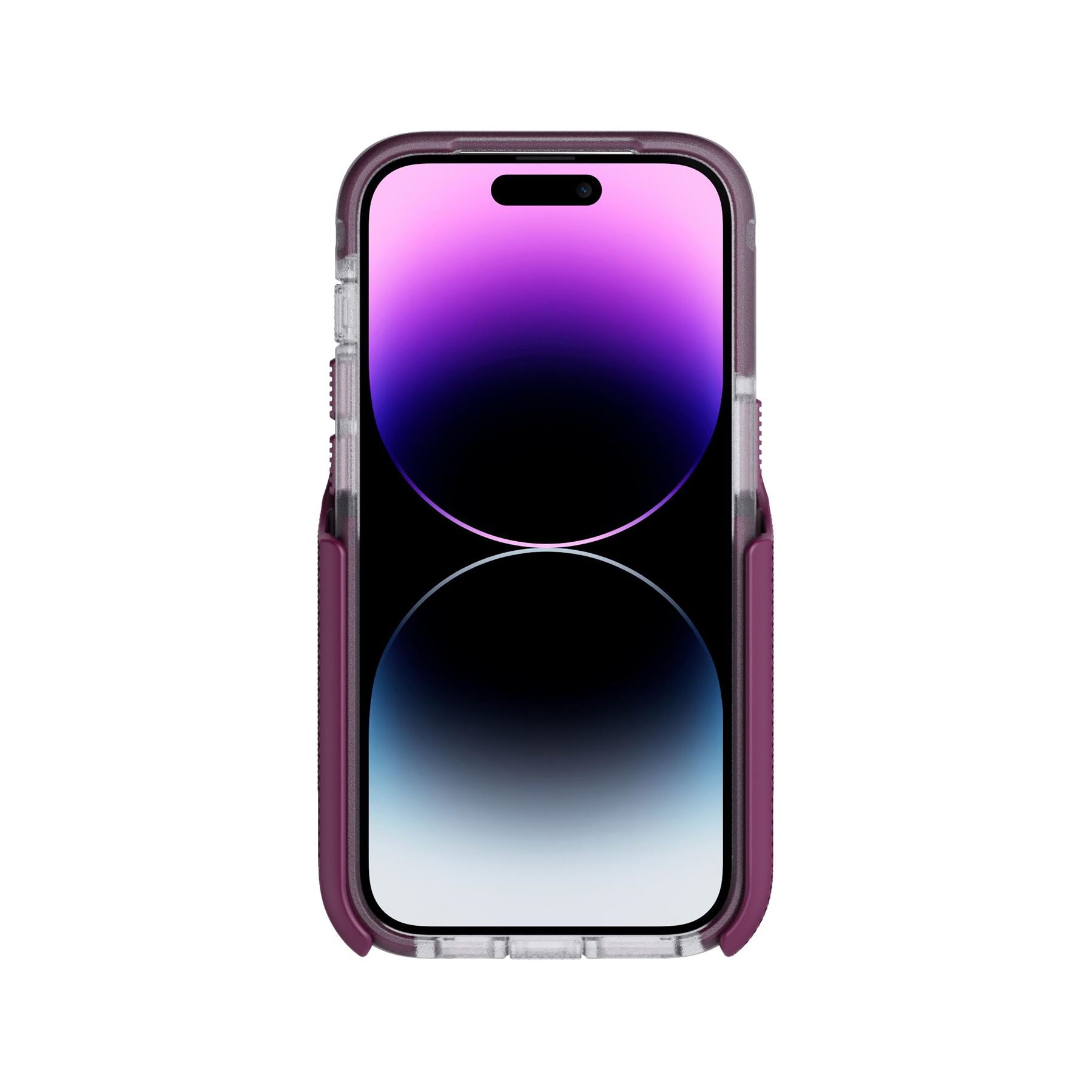 Tech21 EvoMax iPhone 14 Pro Hülle Frosted Purple MagSafe