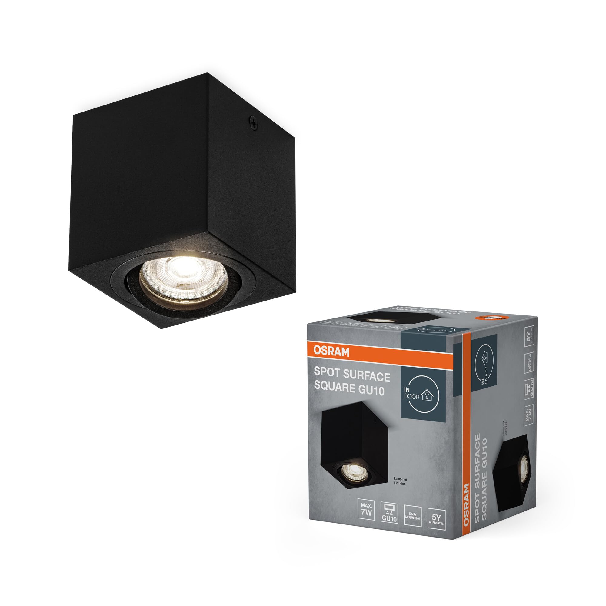 ams OSRAM SMART+ Spot Surface Square Aufbauspot Weiß GU10 eckig