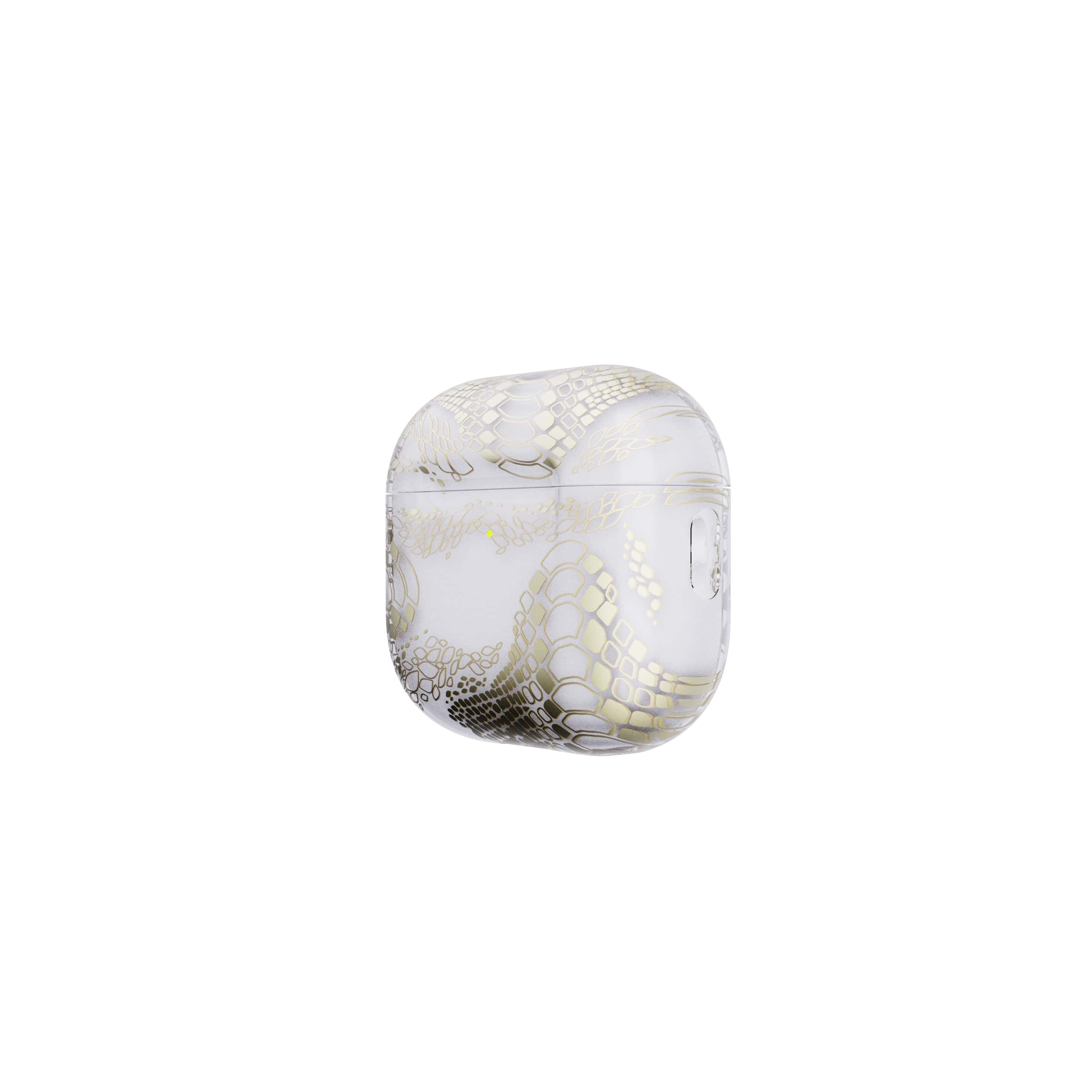 Tech21 EvoArt AirPods 4 Hülle Lunar Gold Schlaufe Bio