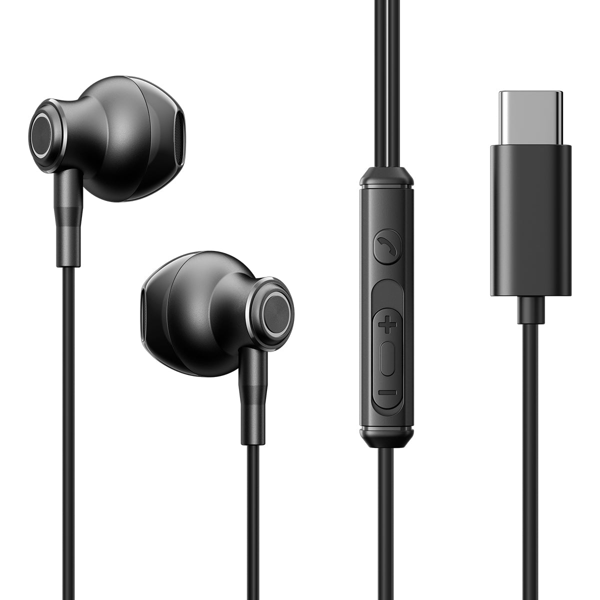 JOYROOM JR-EC07 USB-C Kopfhörer Weiß Halb In-Ear Kabel