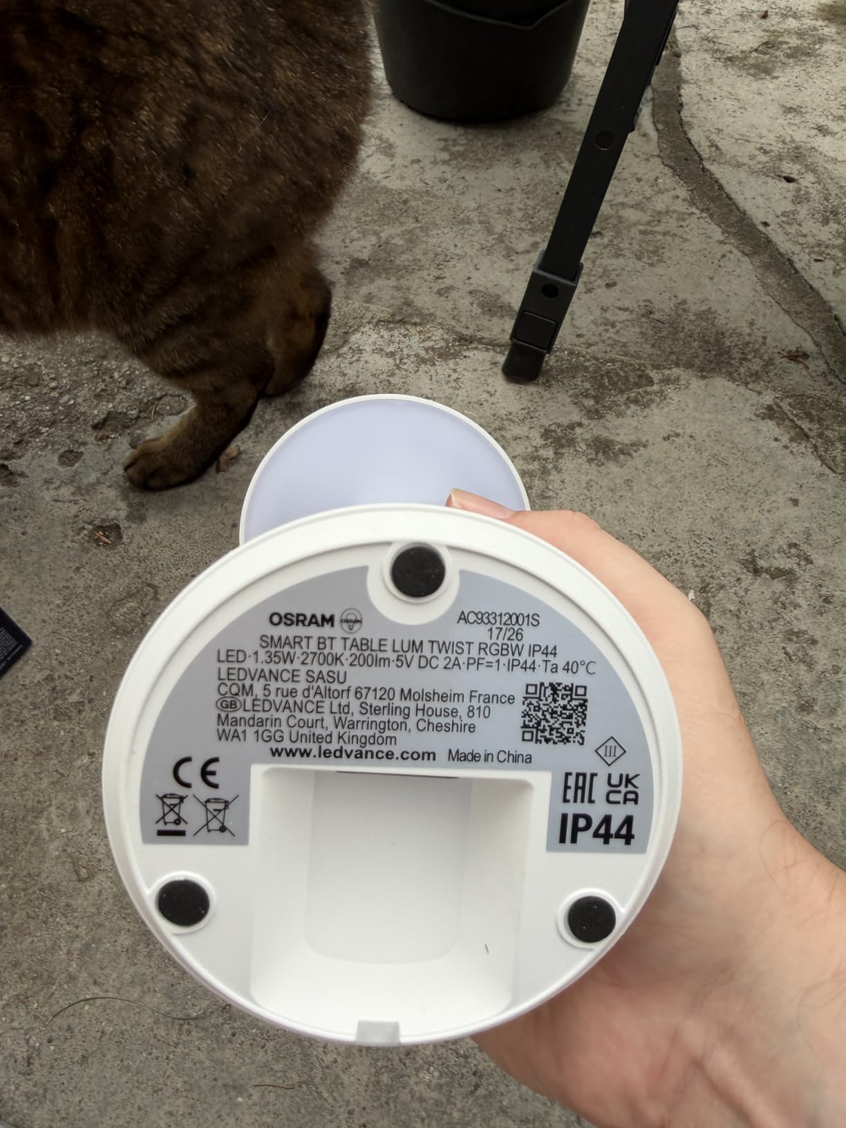 ams OSRAM SMART+ Bluetooth Tischleuchte Weiß dimmbar IP44