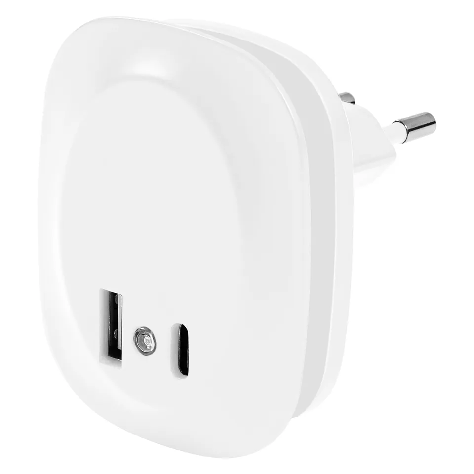 ams OSRAM Lunetta Edge Steckdosen-Nachtlicht weiß USB 3000K