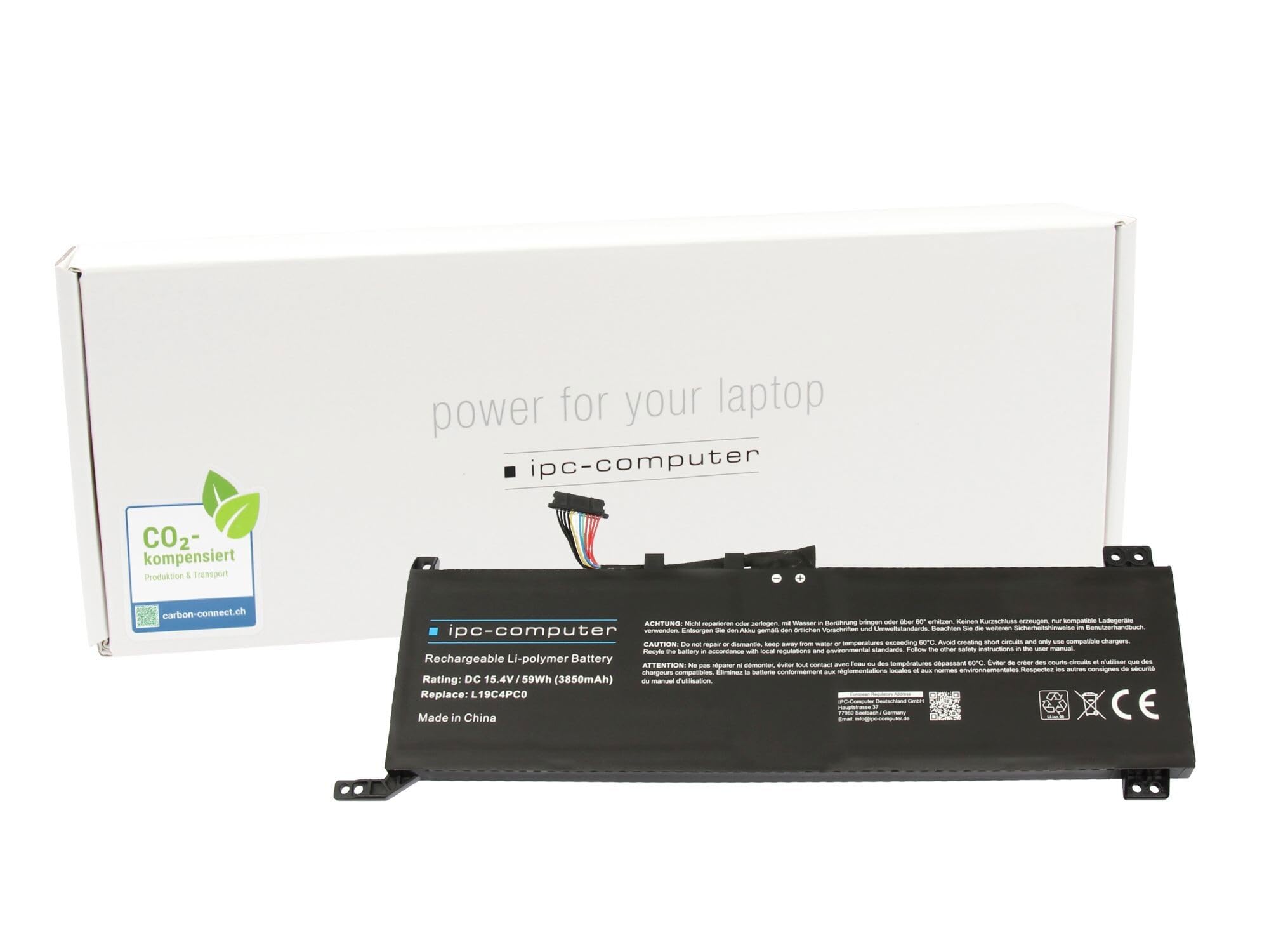 IPC-Computer Akkus L19C4PC0 Laptop Akku 59Wh kurz