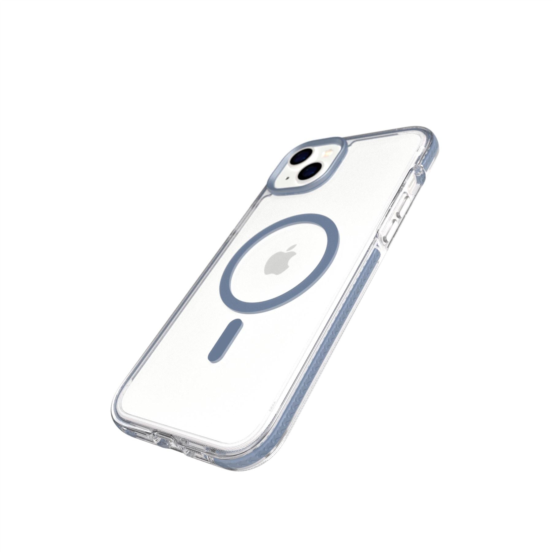 Tech21 EvoCrystal iPhone 14 Plus Hülle MagSafe Steel Blue