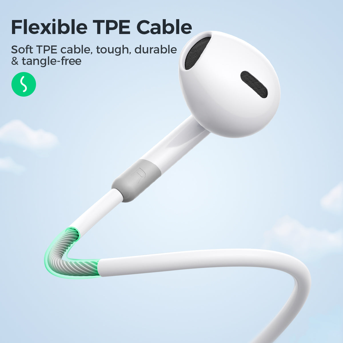 JOYROOM JR-EW01 Kabel Kopfhörer Weiß Half In-Ear 3,5mm
