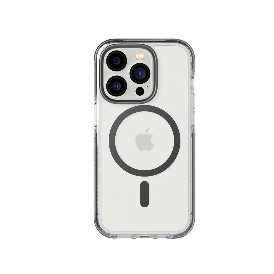 Tech21 EvoCrystal iPhone 14 Pro Hülle Graphit MagSafe 4,9m