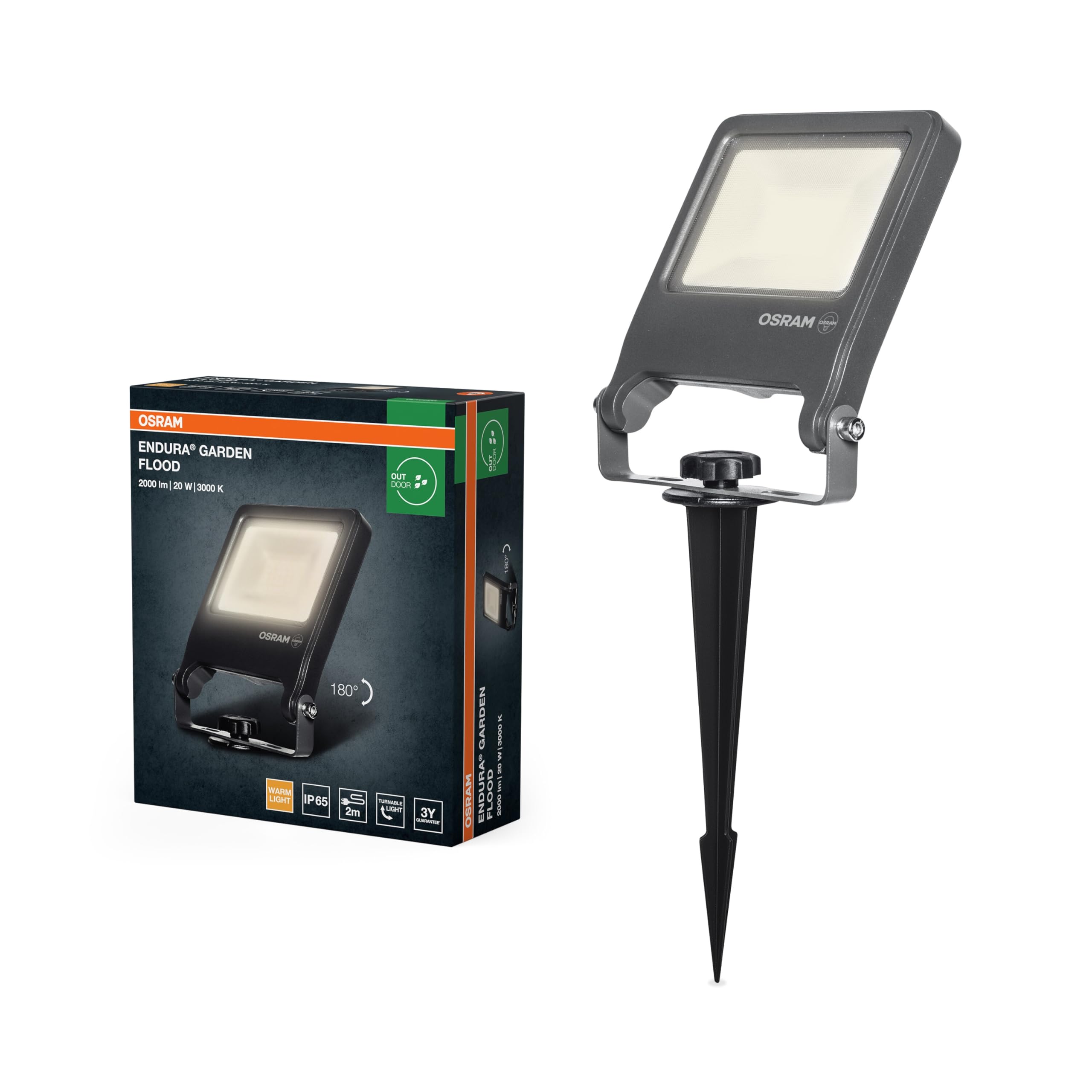 ams OSRAM SMART+ ENDURA Garden Flood Strahler 20W warmweiß