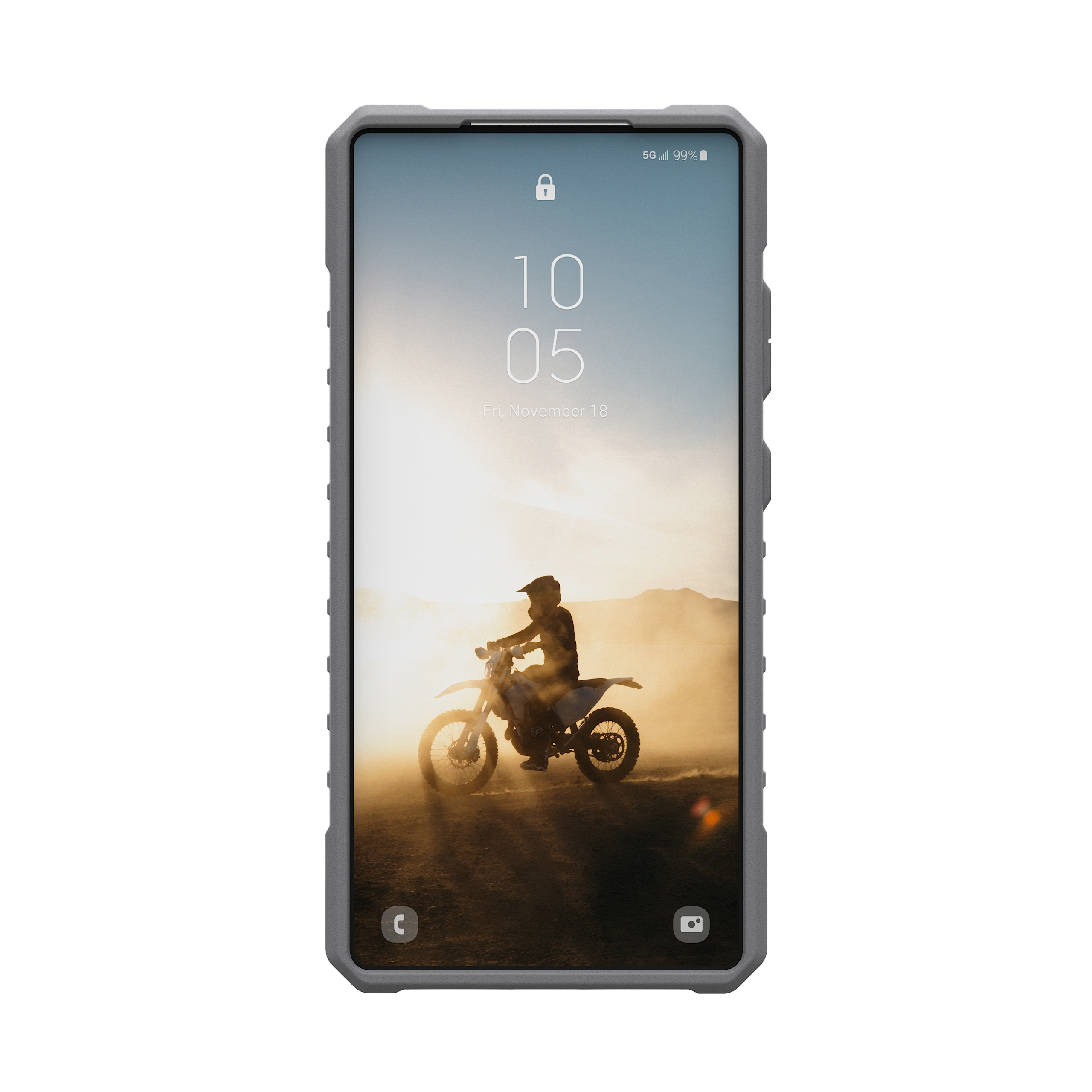 UAG Pathfinder Clear Galaxy S25 Ultra Hülle Active Lava Lanyard