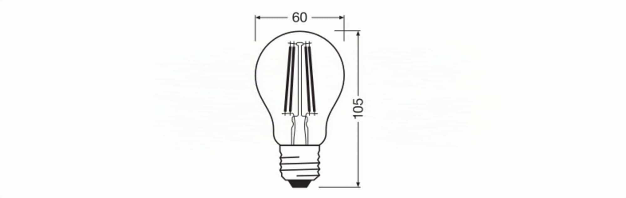 ams OSRAM Superstar LED A60 DIM E27 5,9W Klar 1er-Pack