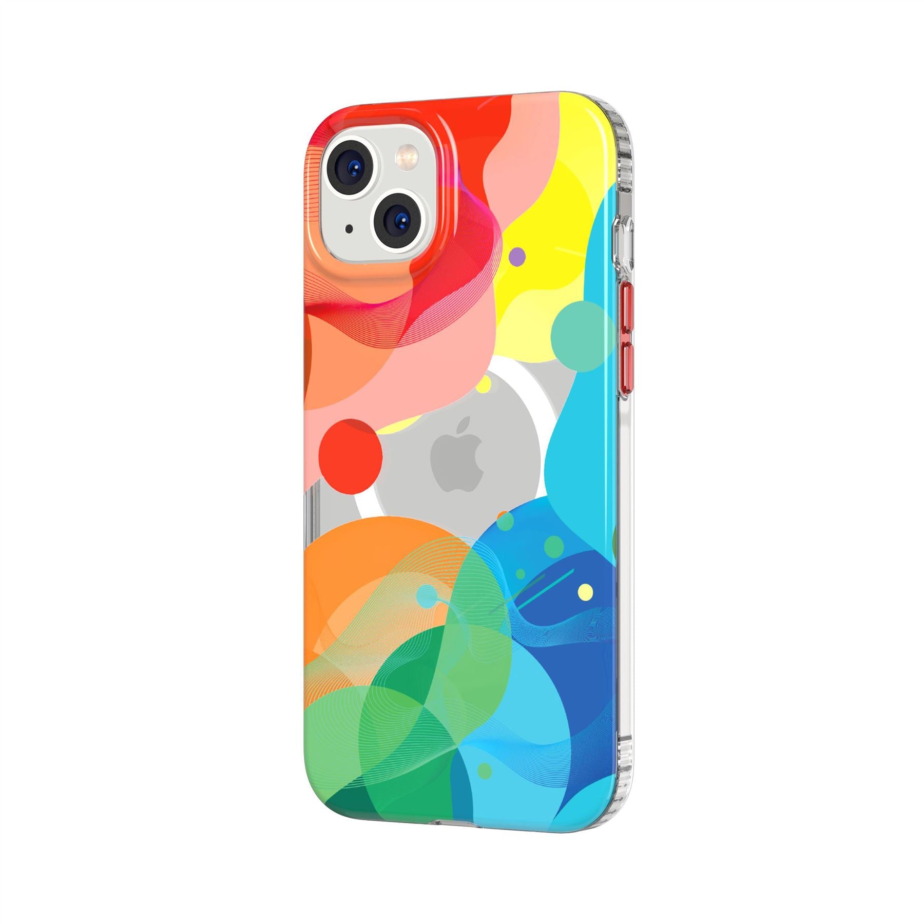 Tech21 EvoArt iPhone 14 Plus Hülle Bubble Bounce MagSafe