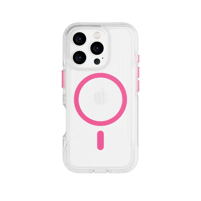 Tech21 FlexPro iPhone 16 Pro Hülle MagSafe Neon Pink/Orange Glow