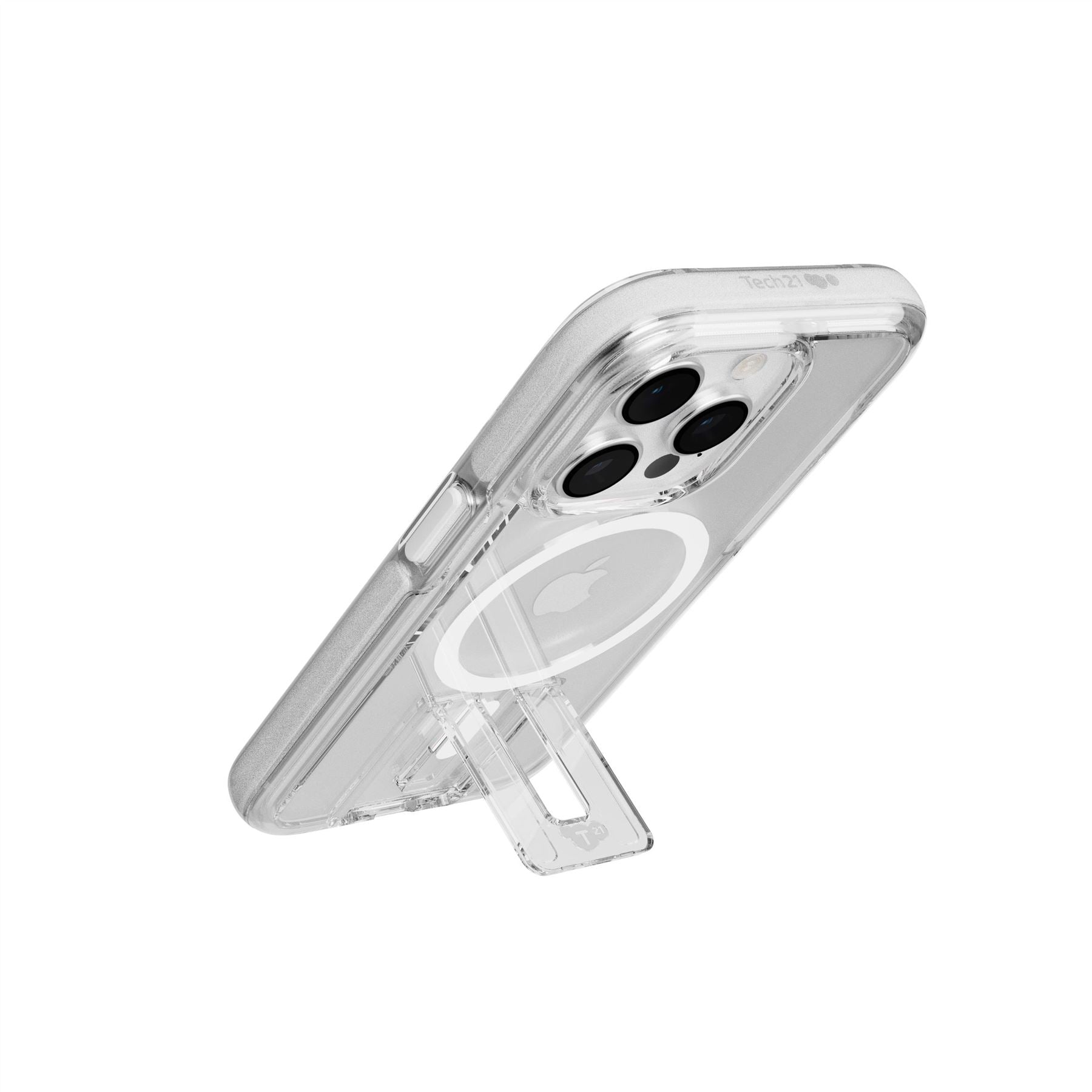Tech21 EvoCrystal Kick iPhone 15 Pro Handyhülle Weiß MagSafe