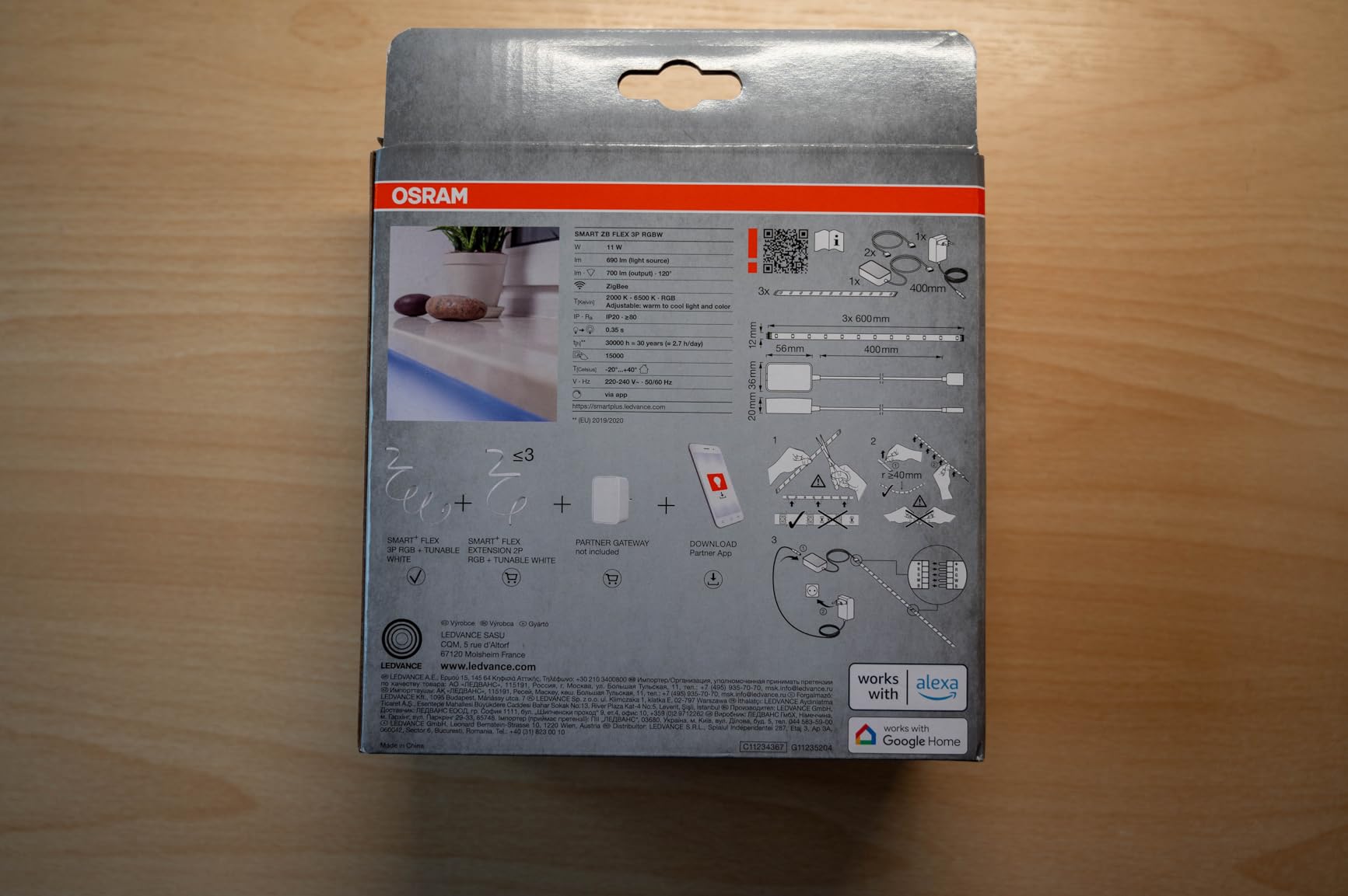 ams OSRAM Smart+ LED Streifen Basis RGBW 180cm Zigbee dimmbar 700lm