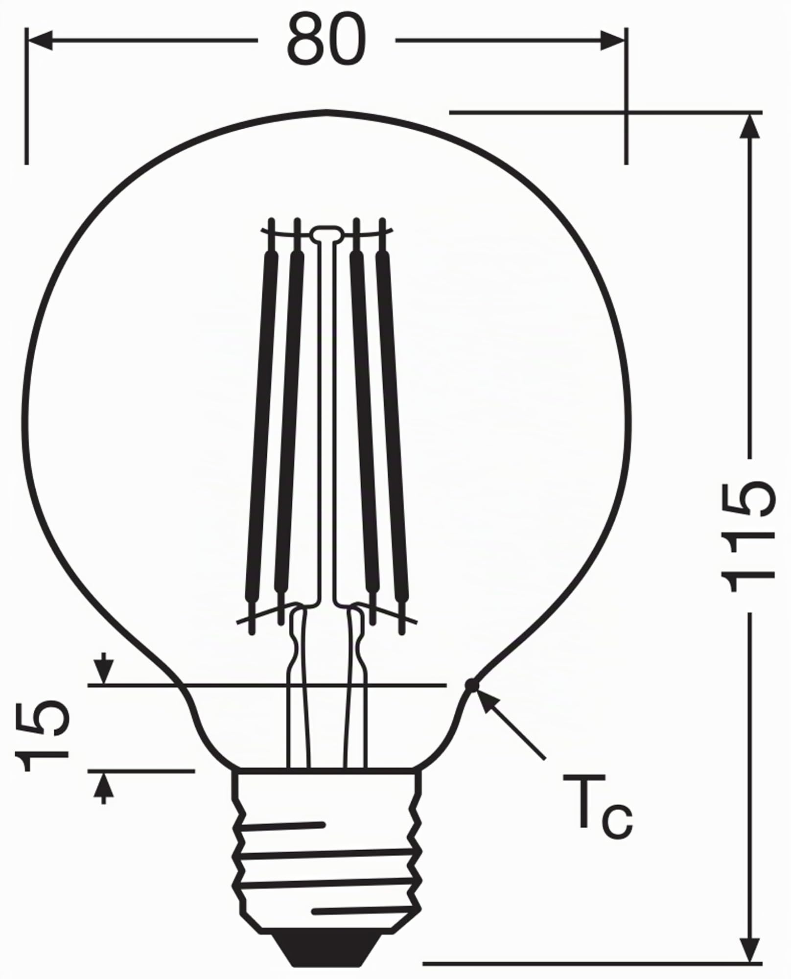 ams OSRAM SMART+ Globe 80 LED Lampe E27 klar 40W Ersatz