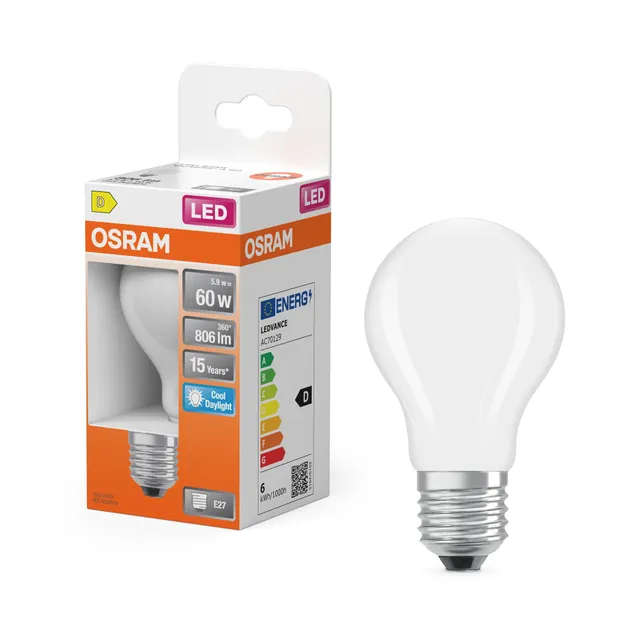 ams OSRAM SMART+ Star A60 LED-Lampe E27 matt kaltweiß