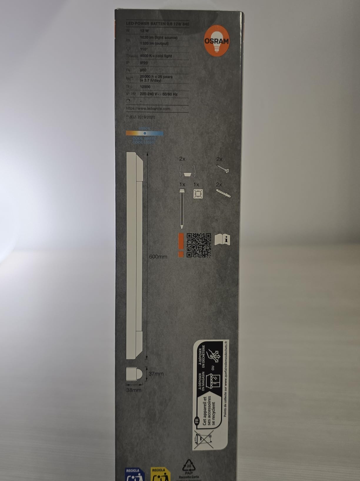 ams OSRAM LED-Lichtleiste 60cm 4000K weiß 1320lm