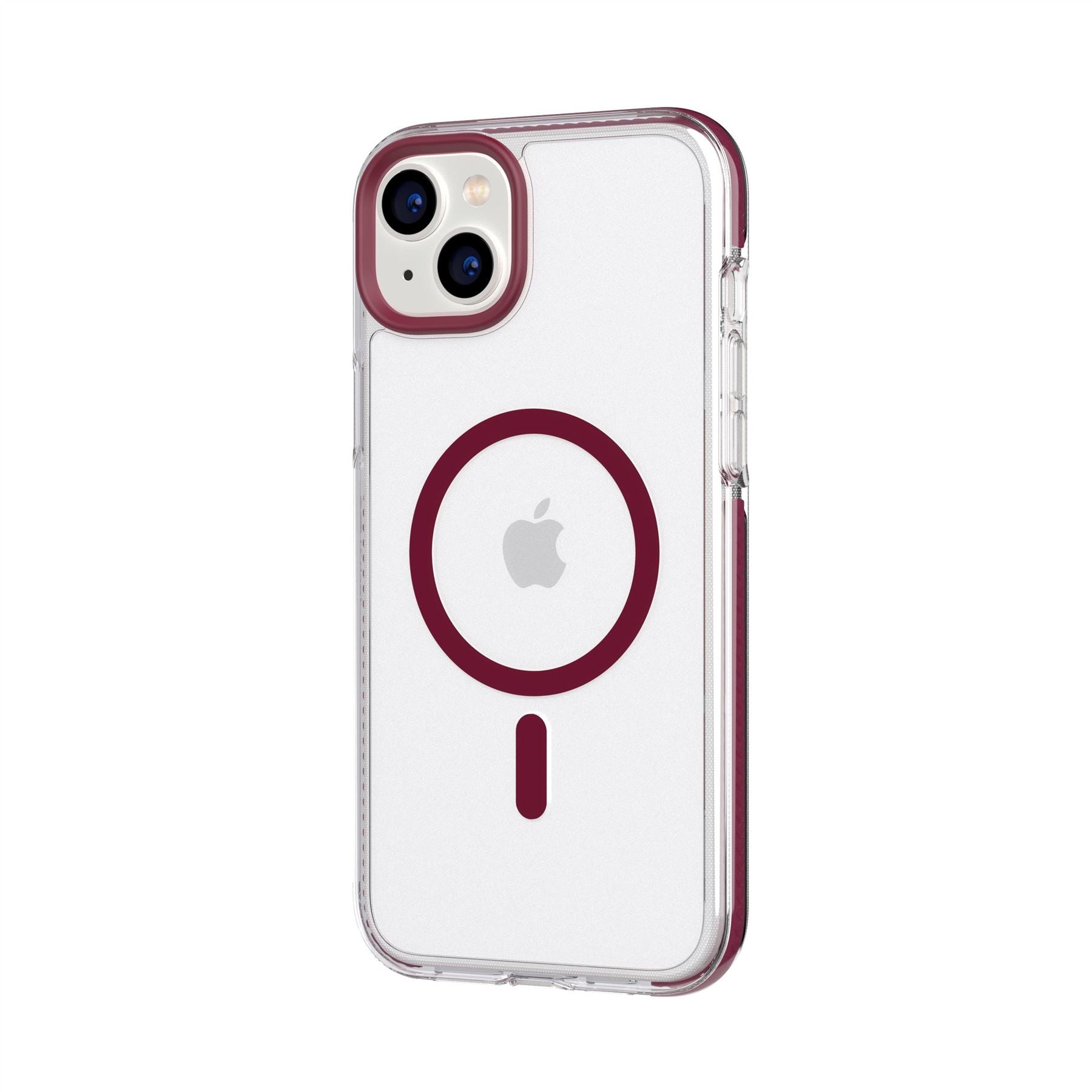 Tech21 EvoCrystal iPhone 14 Plus Handyhülle Burgundy MagSafe