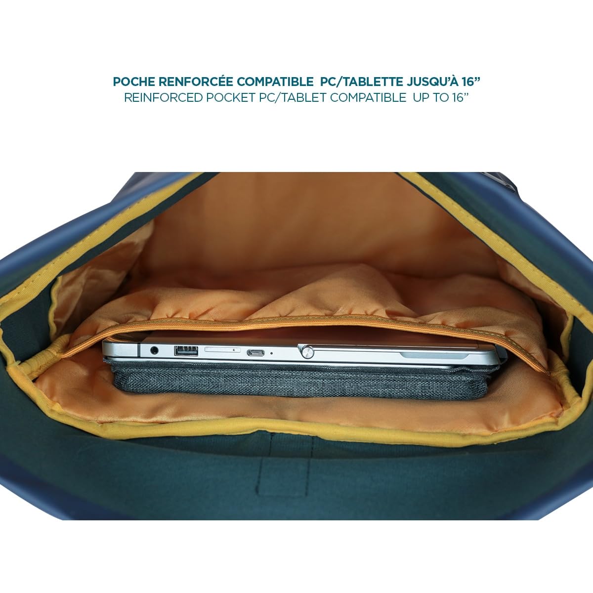 Mobilis Laptop-Rucksack 14-16 Zoll 16L Nachtblau wasserabweisend