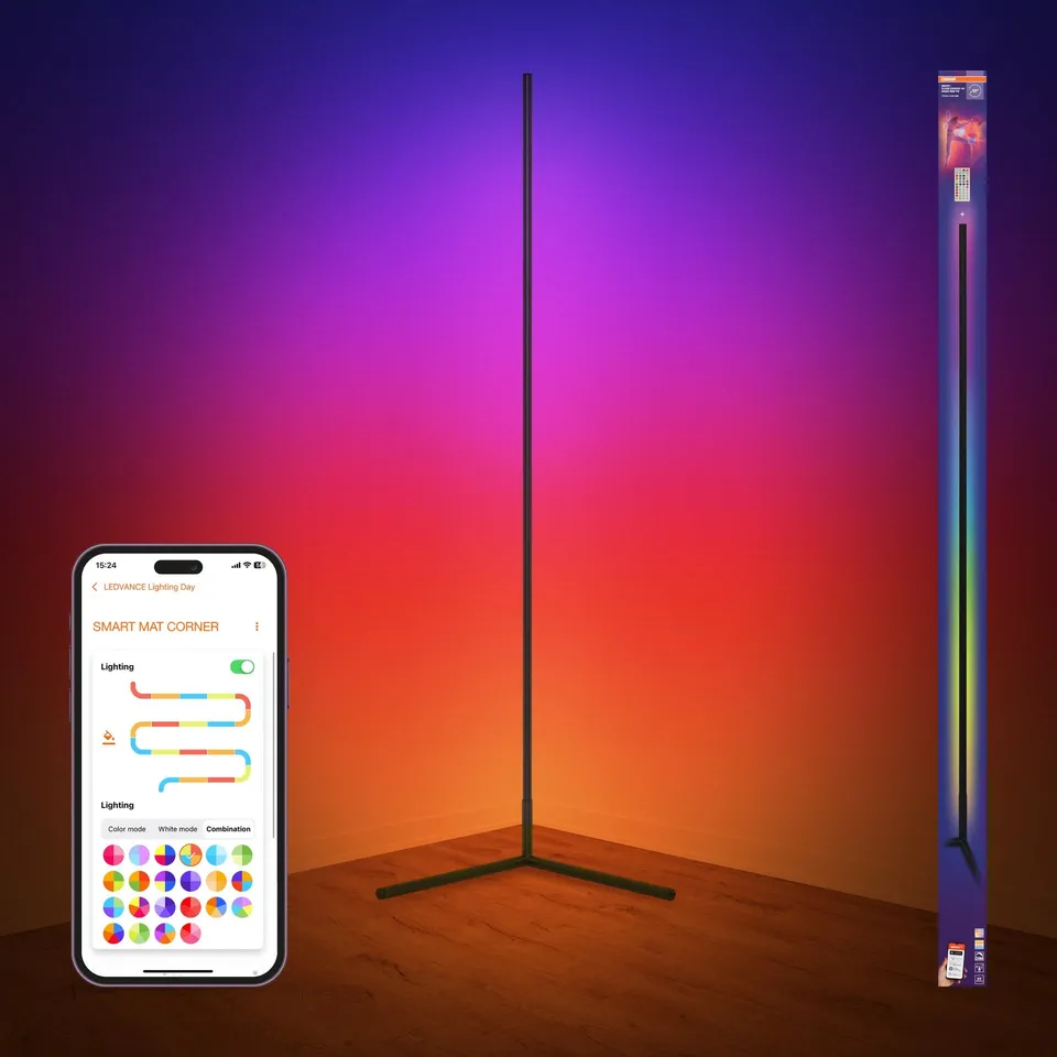 ams OSRAM SMART+ Stehleuchte 1,4m schwarz RGBW WiFi