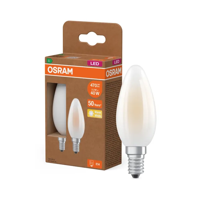 ams OSRAM SMART+ LED Classic B 40 E14 matt 2,2W