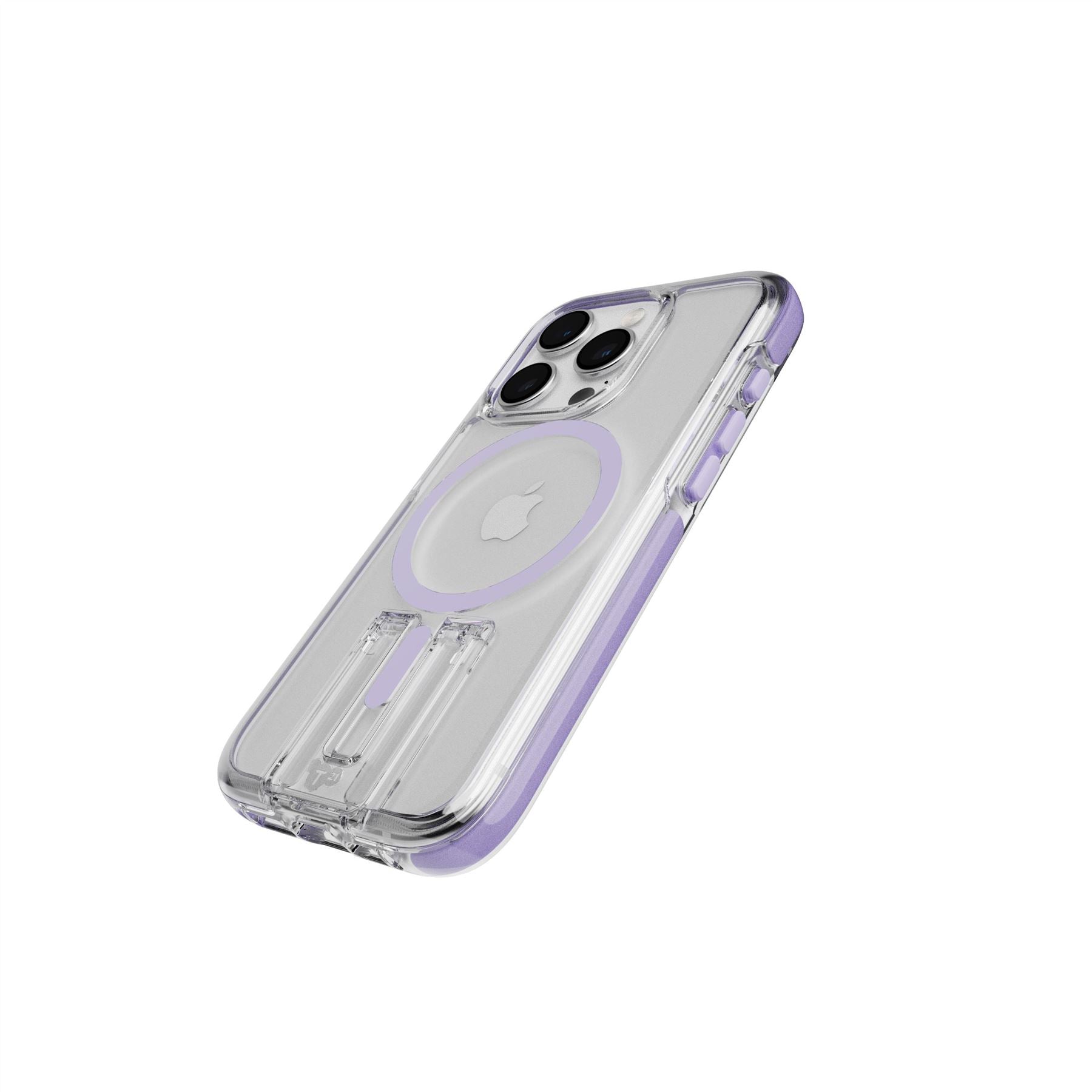 Tech21 EvoCrystal Kick iPhone 15 Pro Hülle MagSafe Lila