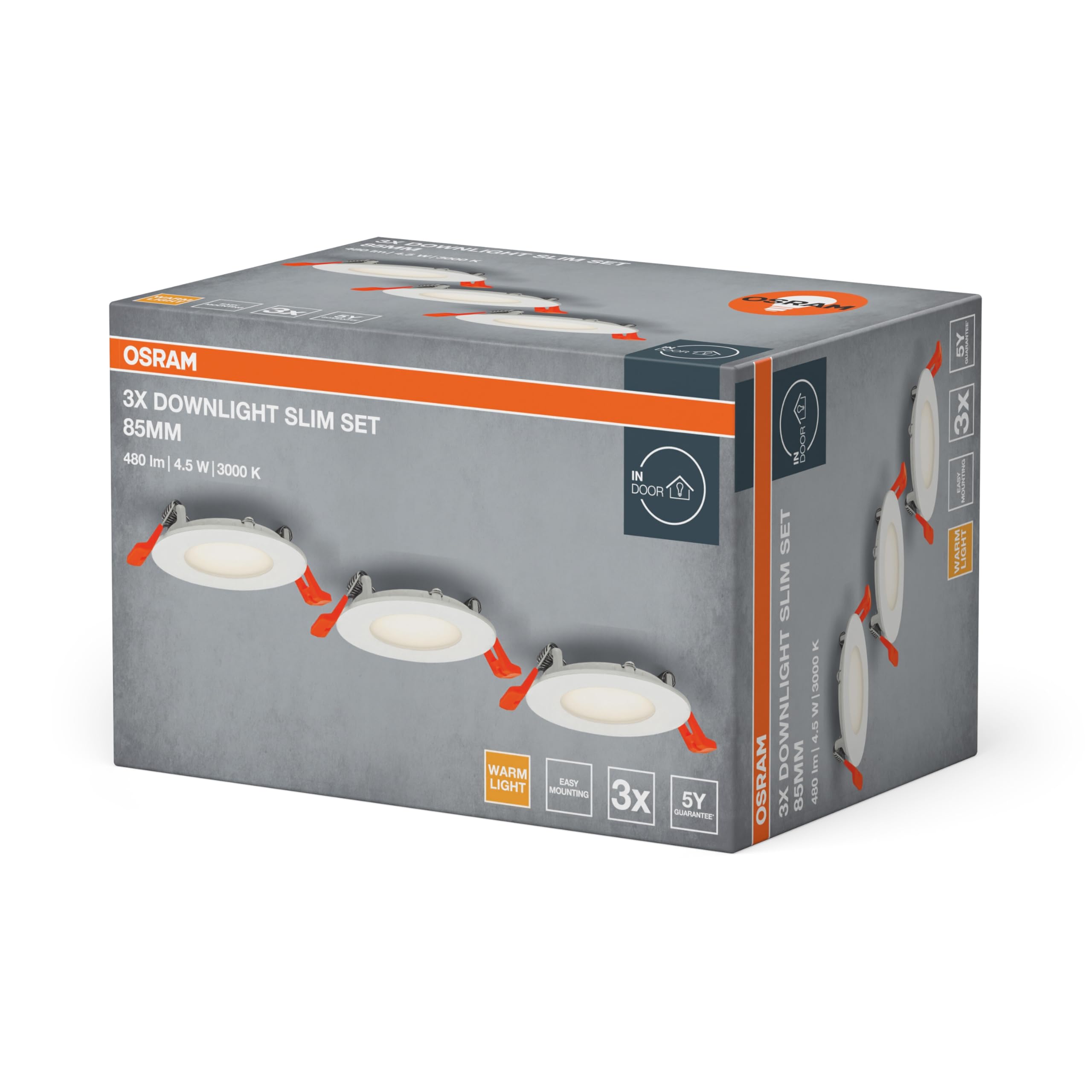 OSRAM SMART+ Einbauleuchte 85mm 3000K weiß Kunststoff IP20