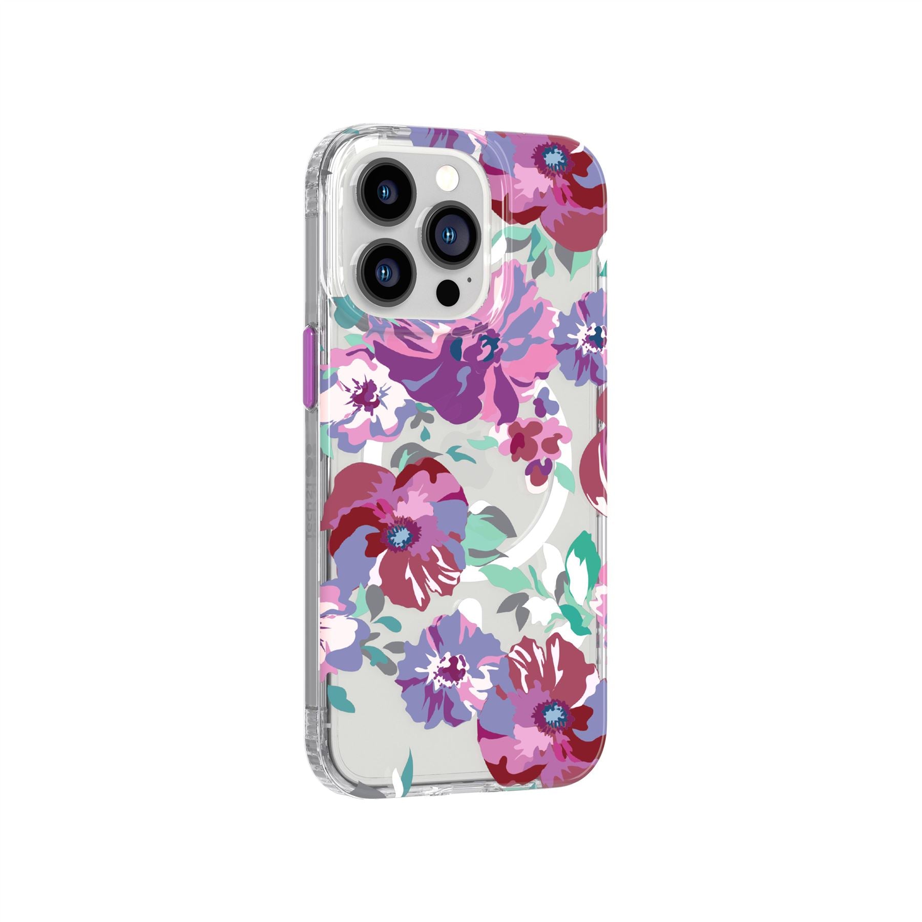 Tech21 EvoArt iPhone 13 Pro Hülle Purple Anemone MagSafe