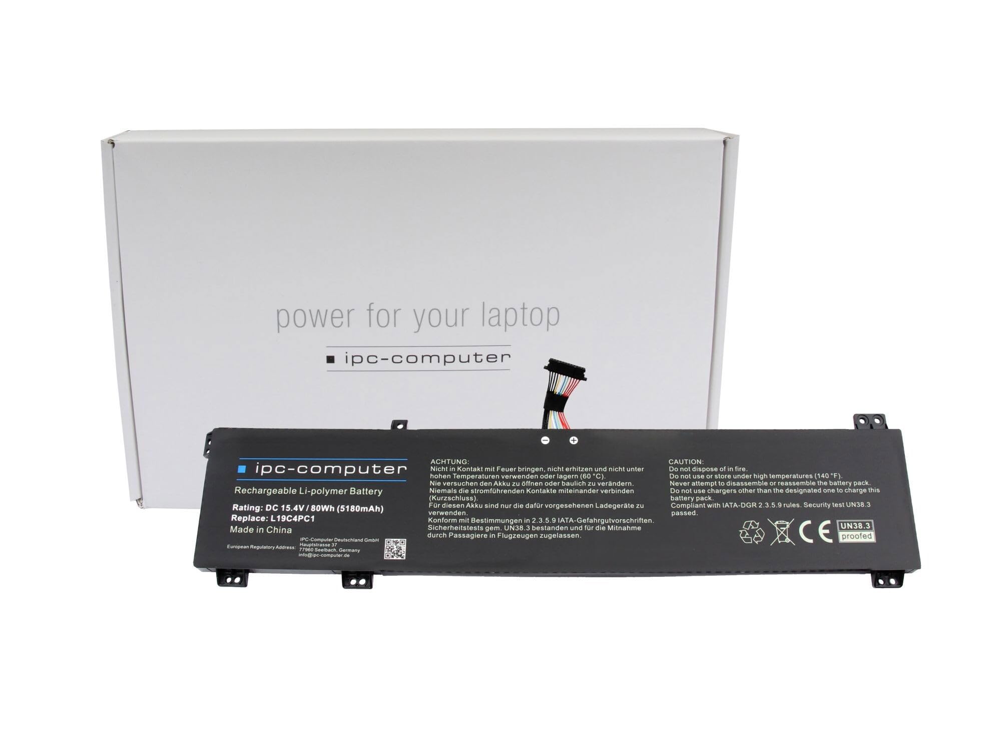 IPC-Computer L19C4PC1 Akku 79Wh lang schwarz