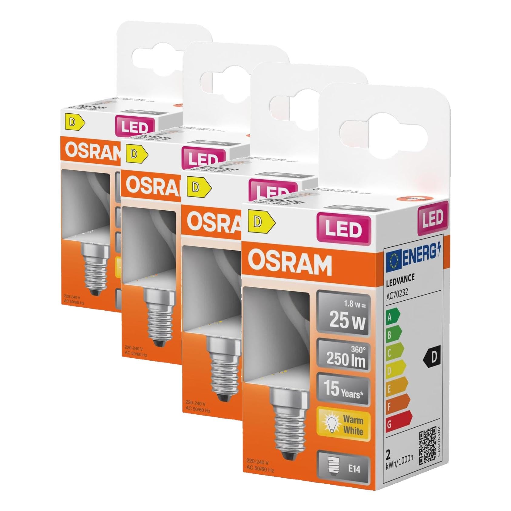 OSRAM SMART+ Star B40 LED-Kerzenlampe E14 klar 2er-Pack