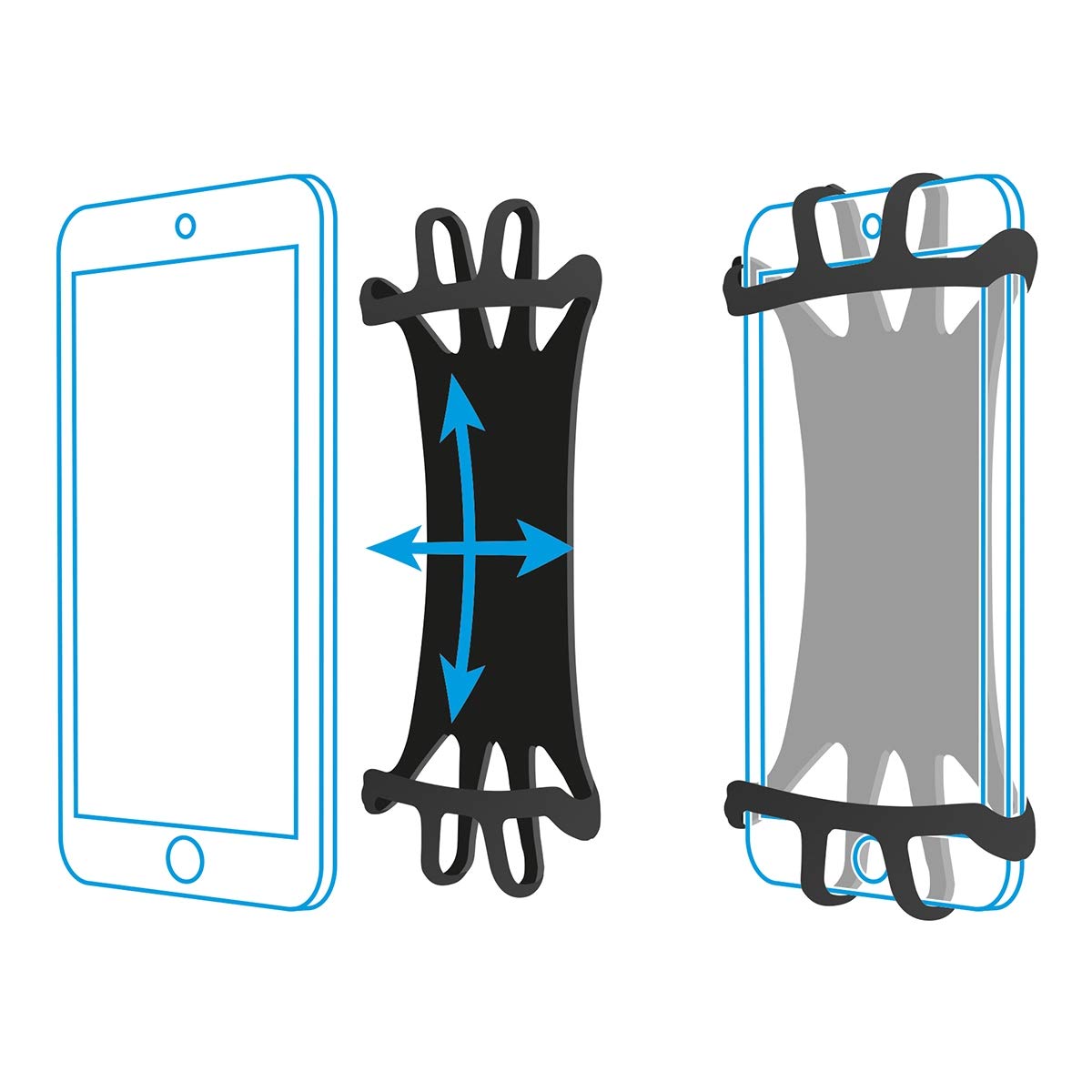 Mobilis Universal Armband 5-7 Zoll Smartphone Halterung 360° Silikon