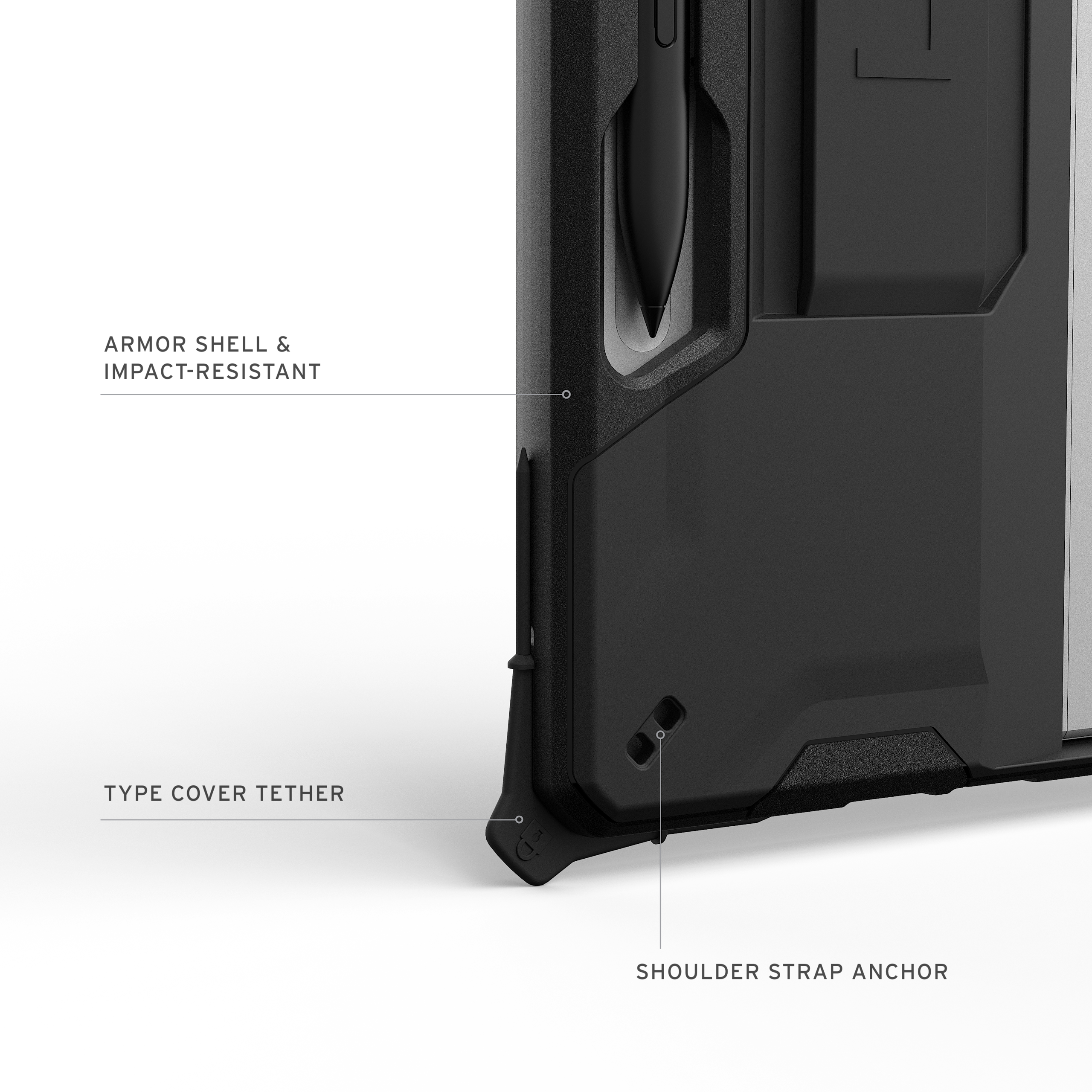 UAG Scout Surface Pro 12 Hülle Handschlaufe Stiftfach