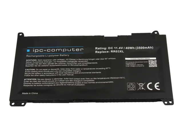 IPC-Computer Akkus HSTNN-Q06C Laptop-Akku 40Wh schwarz