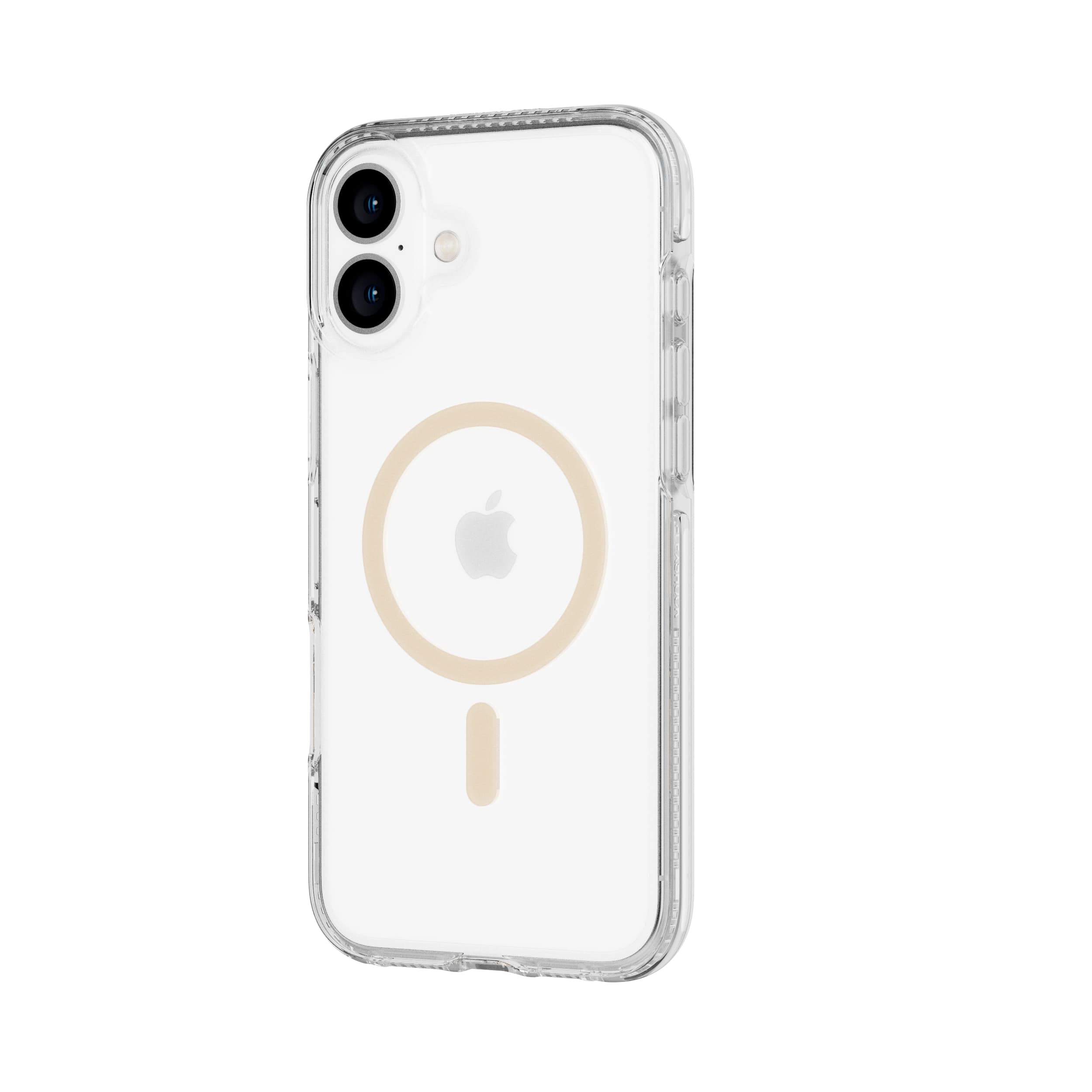 Tech21 FlexQuartz iPhone 16 Plus Handyhülle Gold MagSafe klar