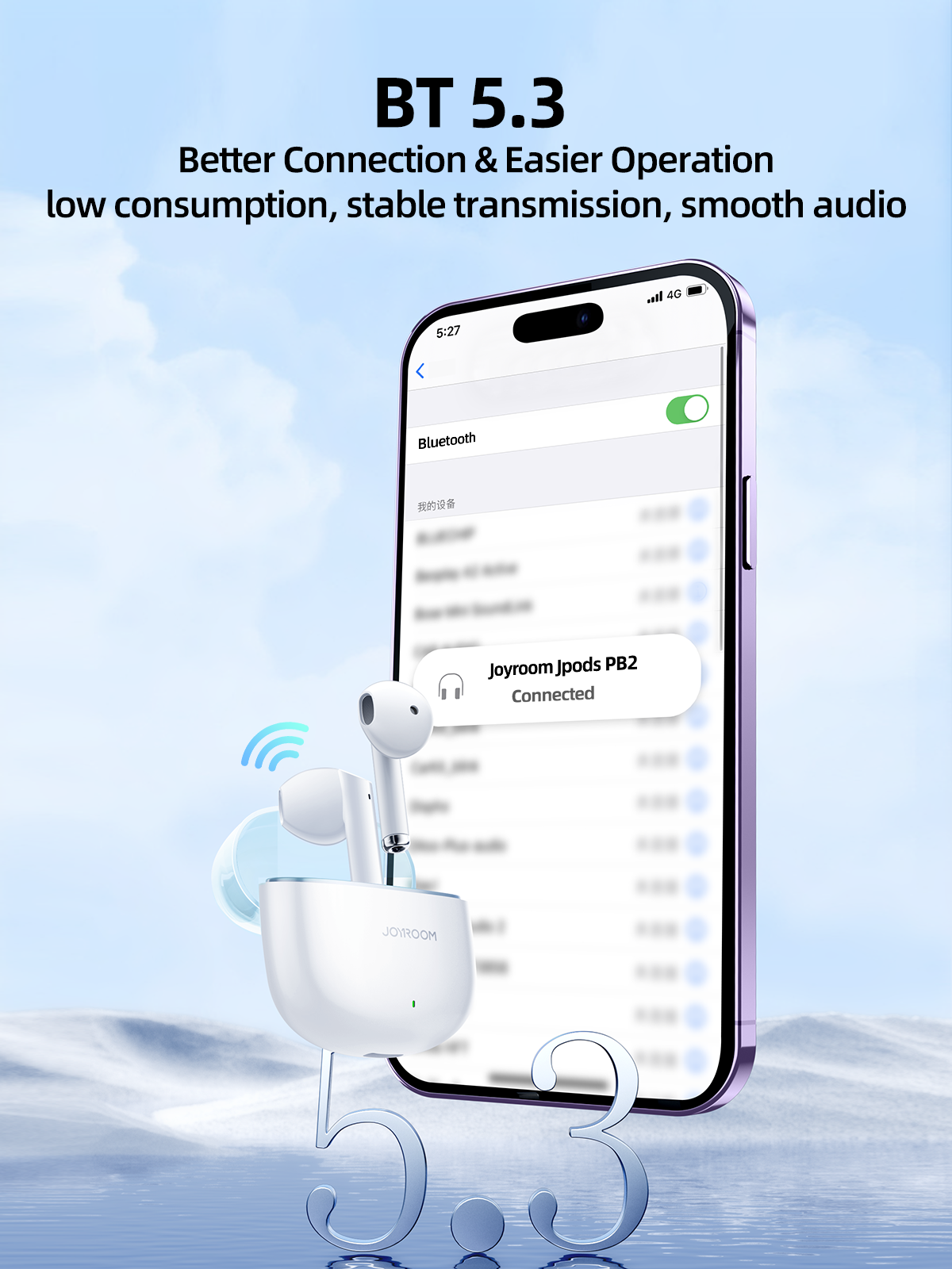 JOYROOM JR-PB2 Jpods True Wireless Kopfhörer Schwarz
